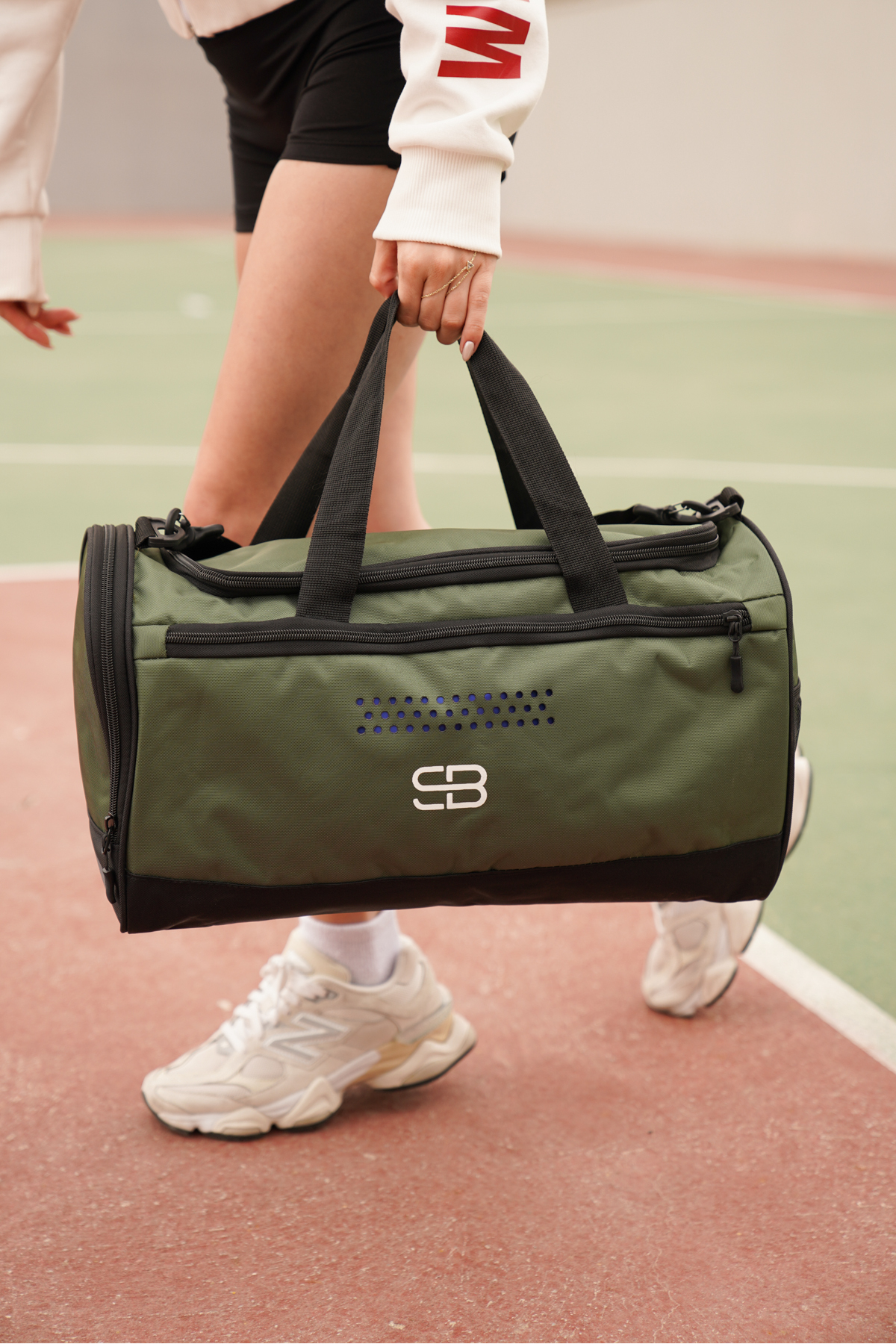 Solo Bag Haki Ayakkabı Gözlü Unisex Orta Boy Spor Fitness Ve Seyahat Çantası görsel 3