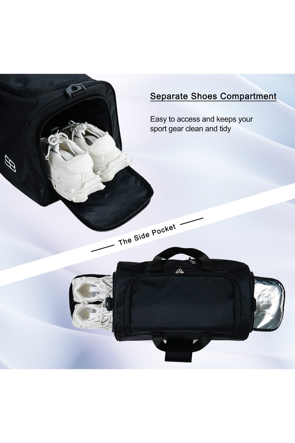 Solo Bag  Ayakkabı Gözlü Termoslu Orta Boy Unisex Spor Fitness Ve Seyahat Çantası - Görsel 8