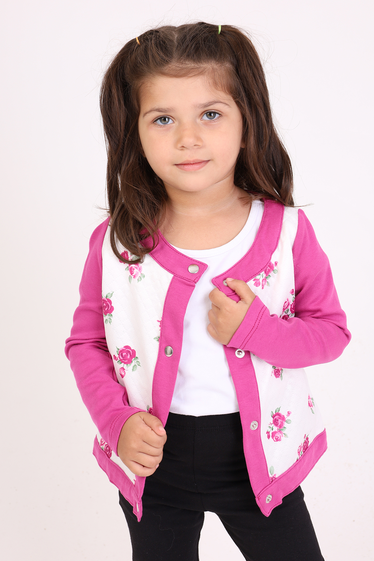 Toontoy Kız Bebek Hırka Çiçek Baskılı fotoğrafı 3 (önizleme)