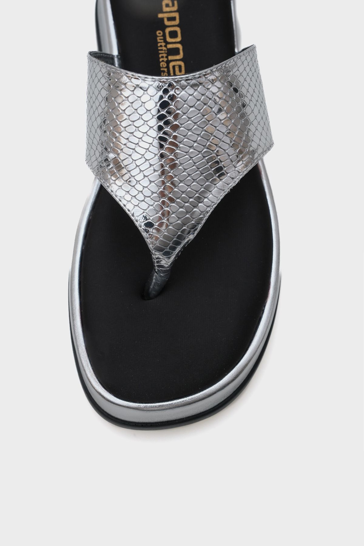 Capone Outfitters-Dámské pantofle Margalo na klínovém podpatku Stone Flip Flops 2
