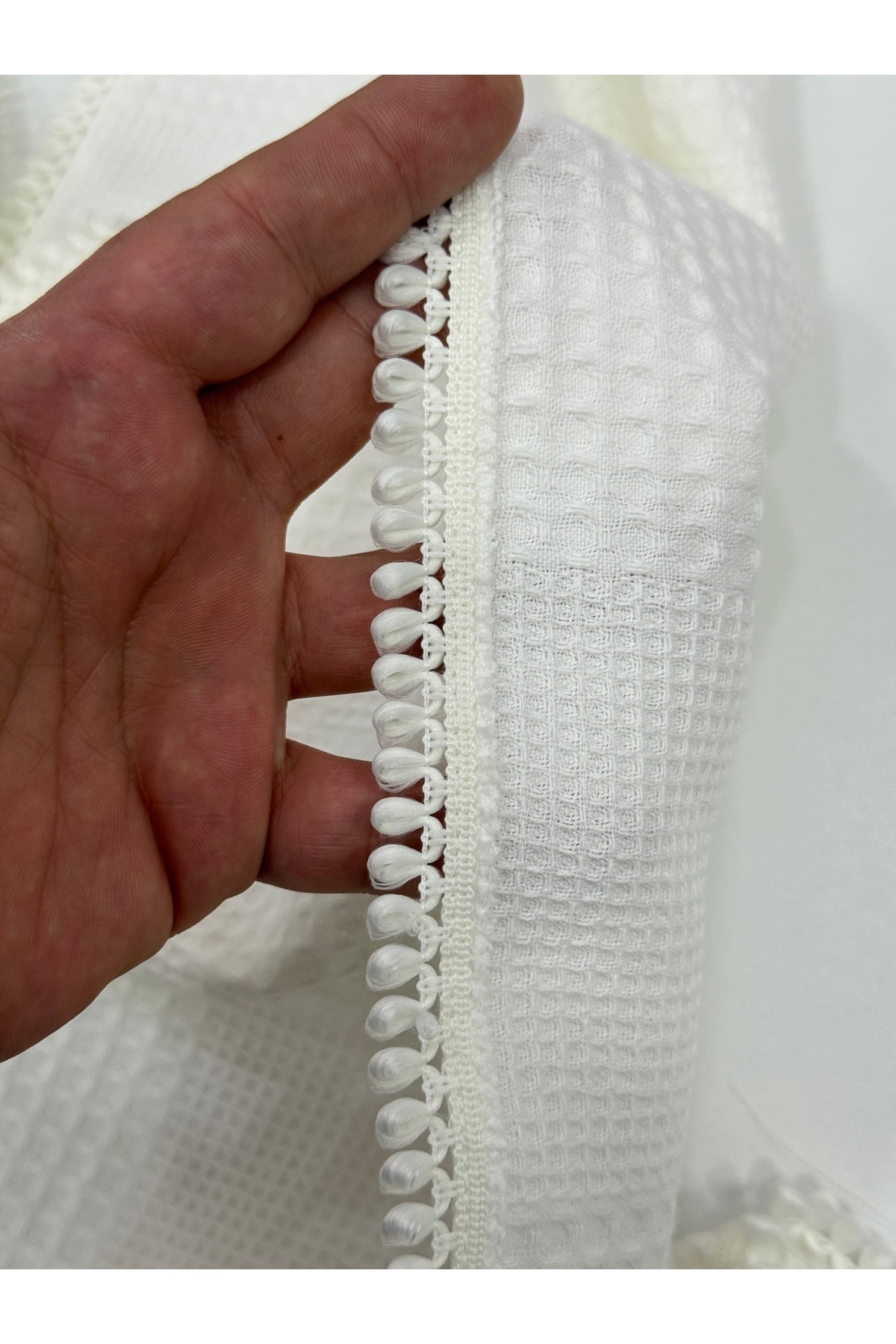 FG Store %100 Pamuk Çok Amaçlı Petek Pike Puset Örtüsü / Minder fotoğrafı 7 (önizleme)