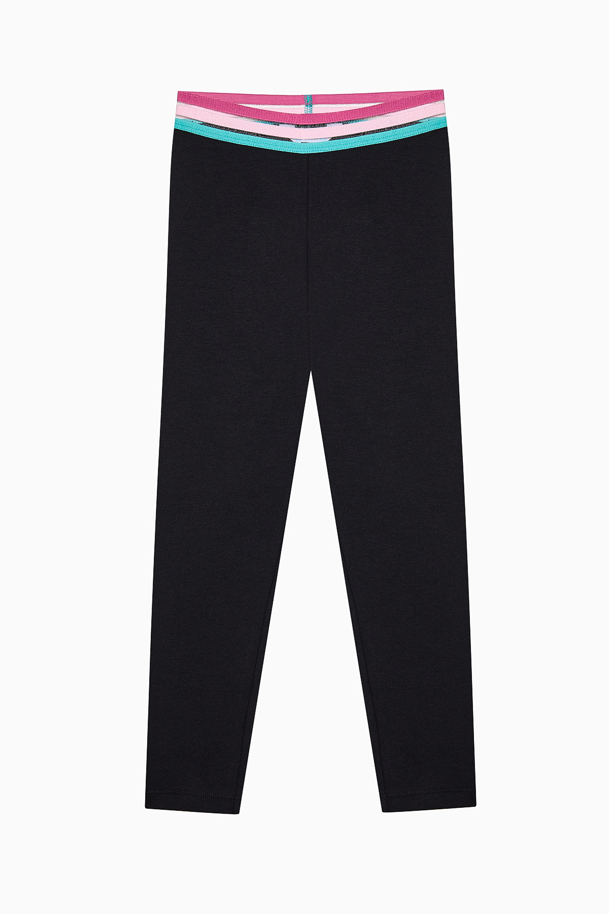 Penti-Girl's Elastic Detail Black Tights 1