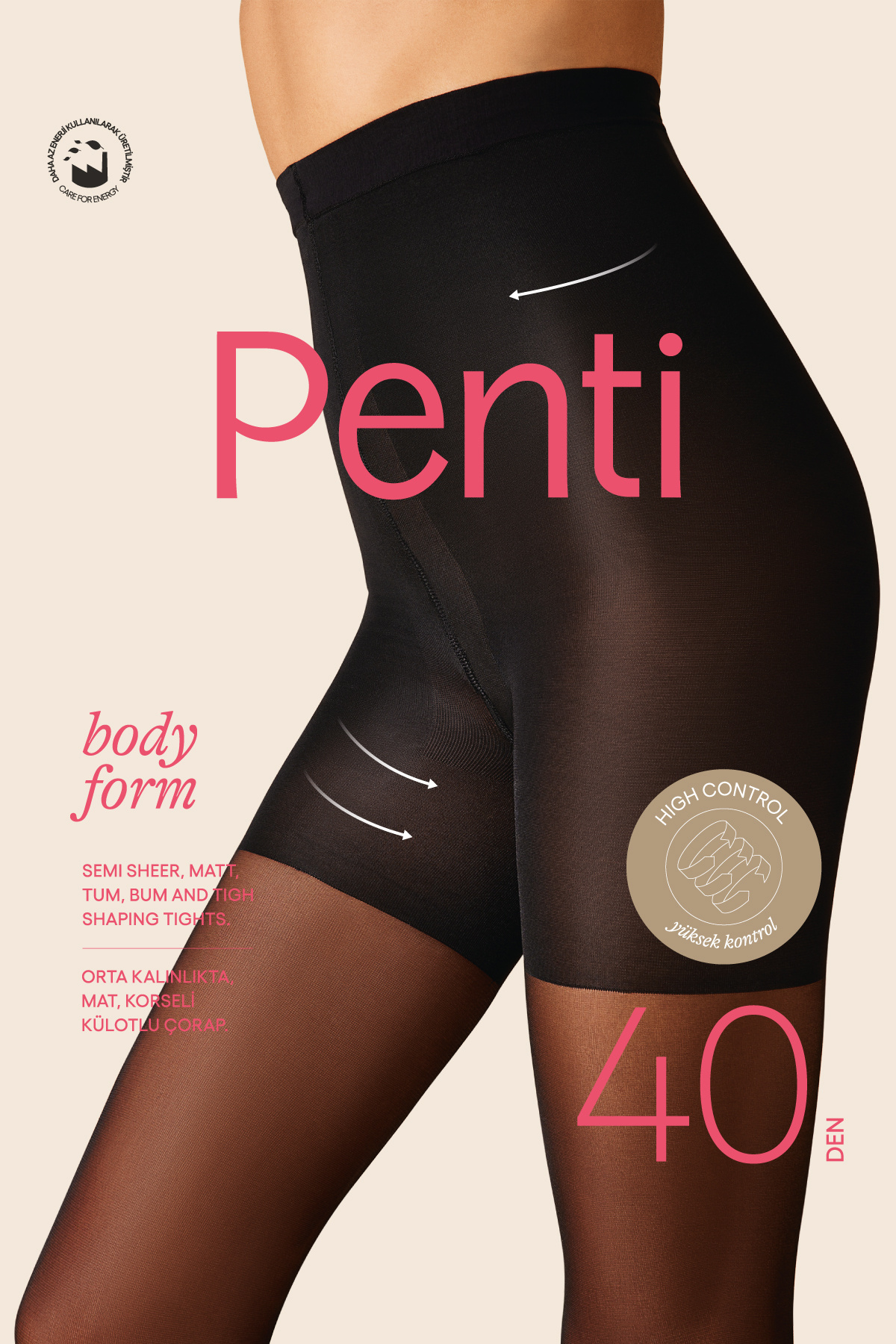 Penti-Fekete Body Form Fűző Hatékony Harisnya-Pentilicious 3