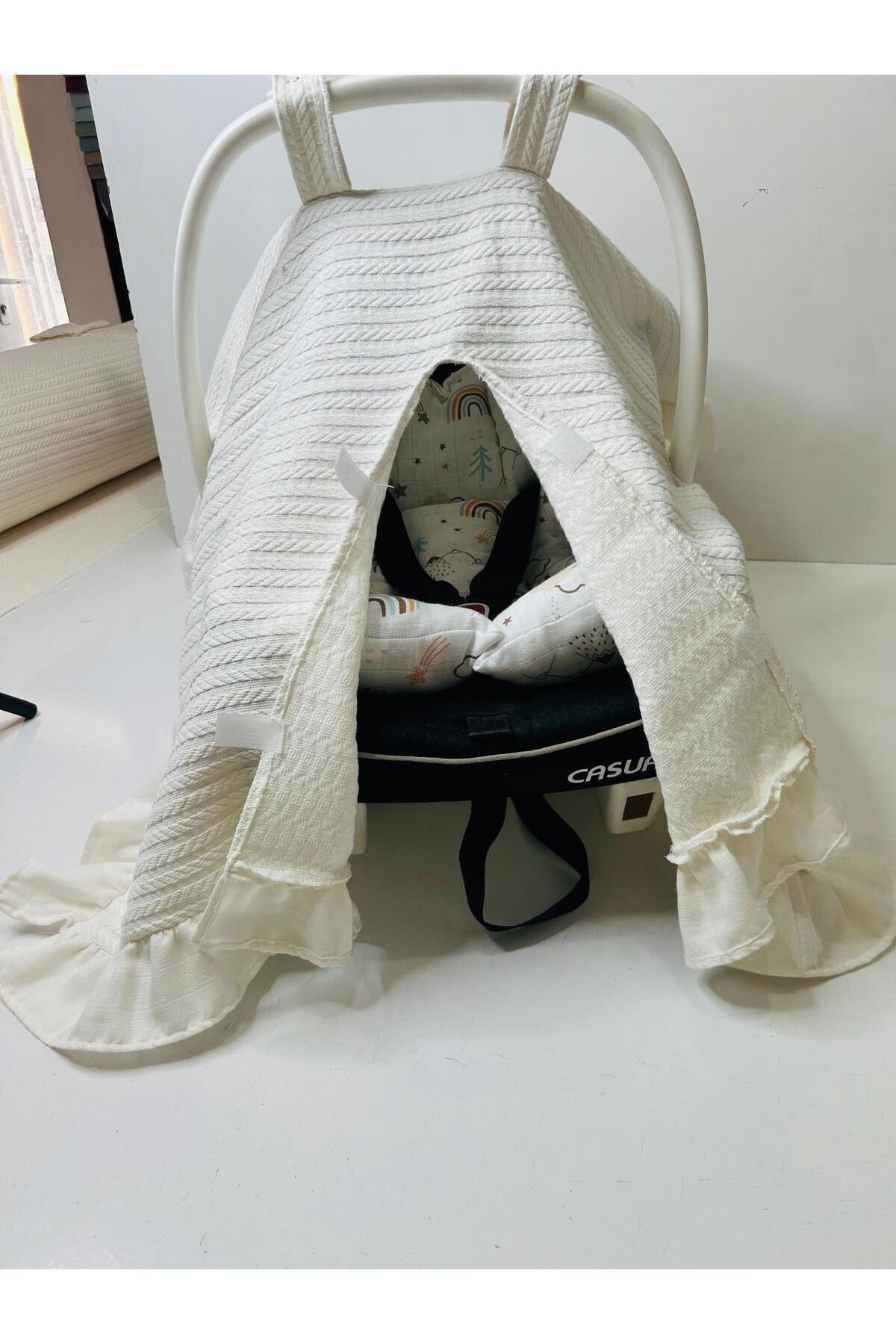 Babycitytr %100 Pamuk Puset Anakucağı Örtüsü fotoğrafı 3 (önizleme)