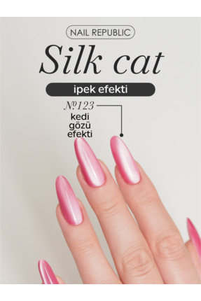 Nail Republic Kalıcı Oje Pembe Premium Silk Cat 123 (10 ml) – Magnetik Etkili...