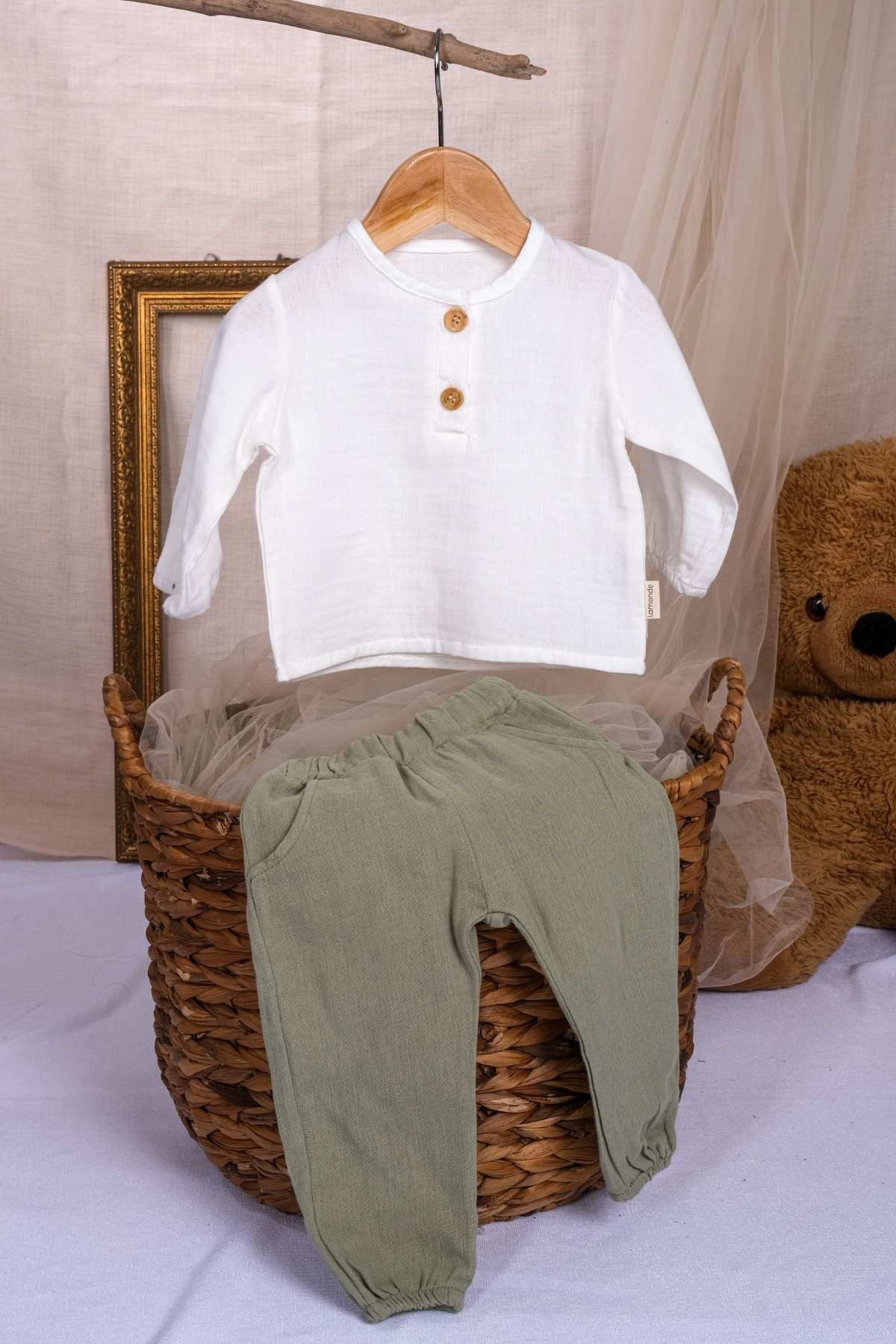 Lamonde Müslin %100 Pamuk Basic İkili Takım 6-9-12-18 Ay fotoğrafı 7 (önizleme)