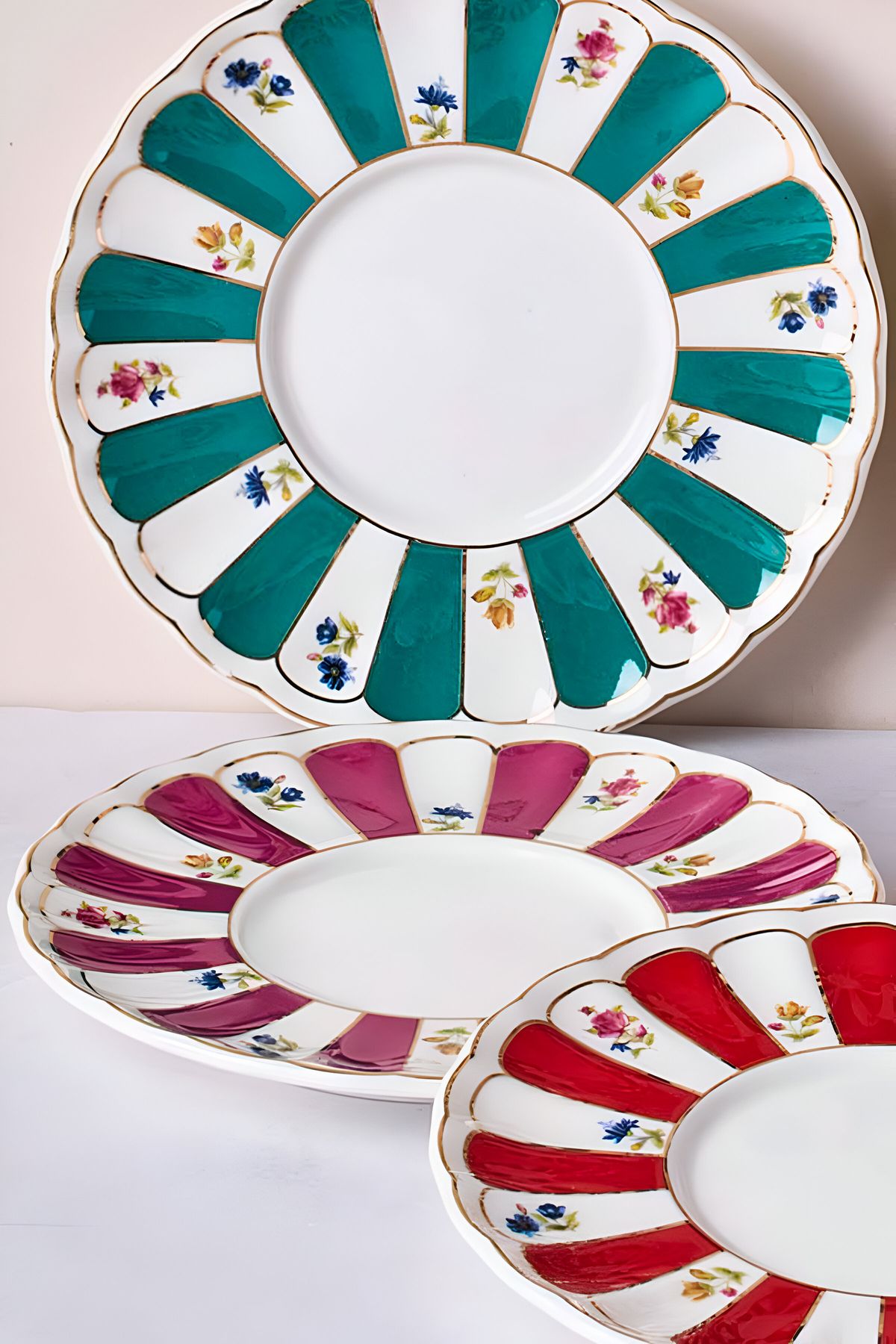 Perotti-Std Balat 6-Piece 6-Color Porcelain Tea Plate Set Acem 3