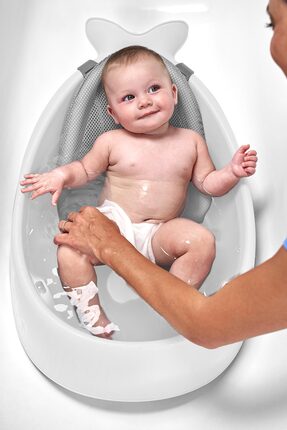 Skip Hop Moby 3'ü Bir Arada Akıllı Bebek Küveti Beyaz