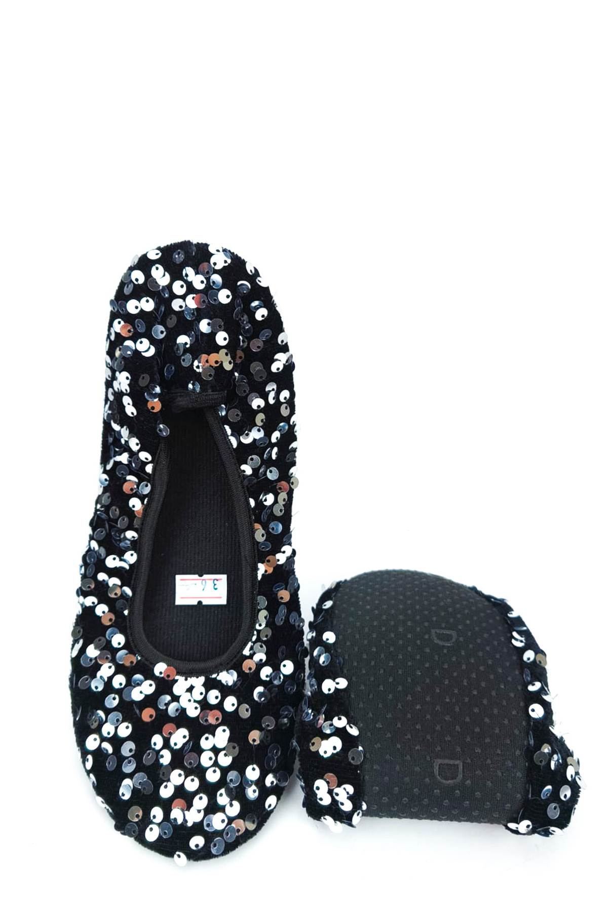 CEYDA SHOES PULLU Kadife Ev,hac, Umre , Hediye, Günlük Babet,Pull Payet Babet, Panduf, Patik, Gösteri Pisi Pisi görsel 6
