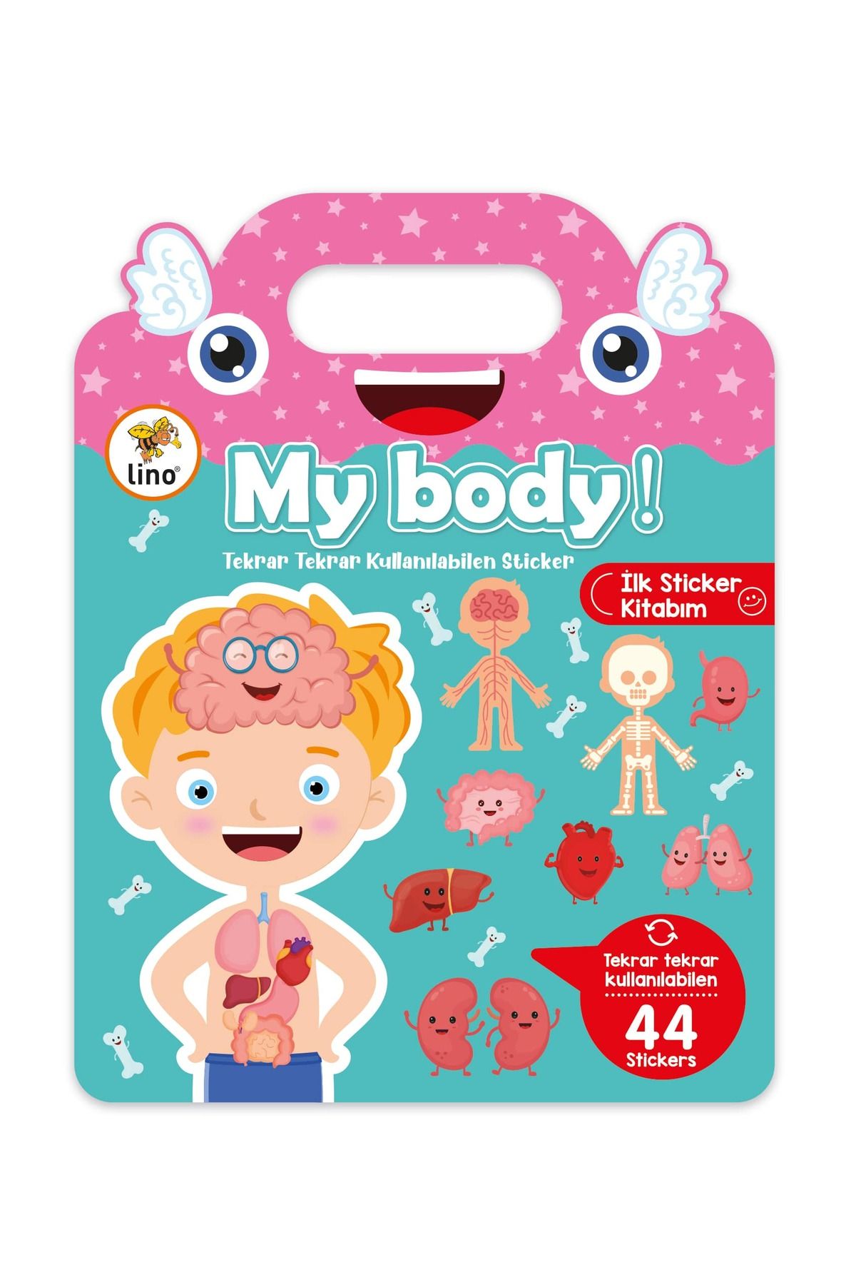 Lino-LINO - Reusable First Sticker Book 'My Body' 1