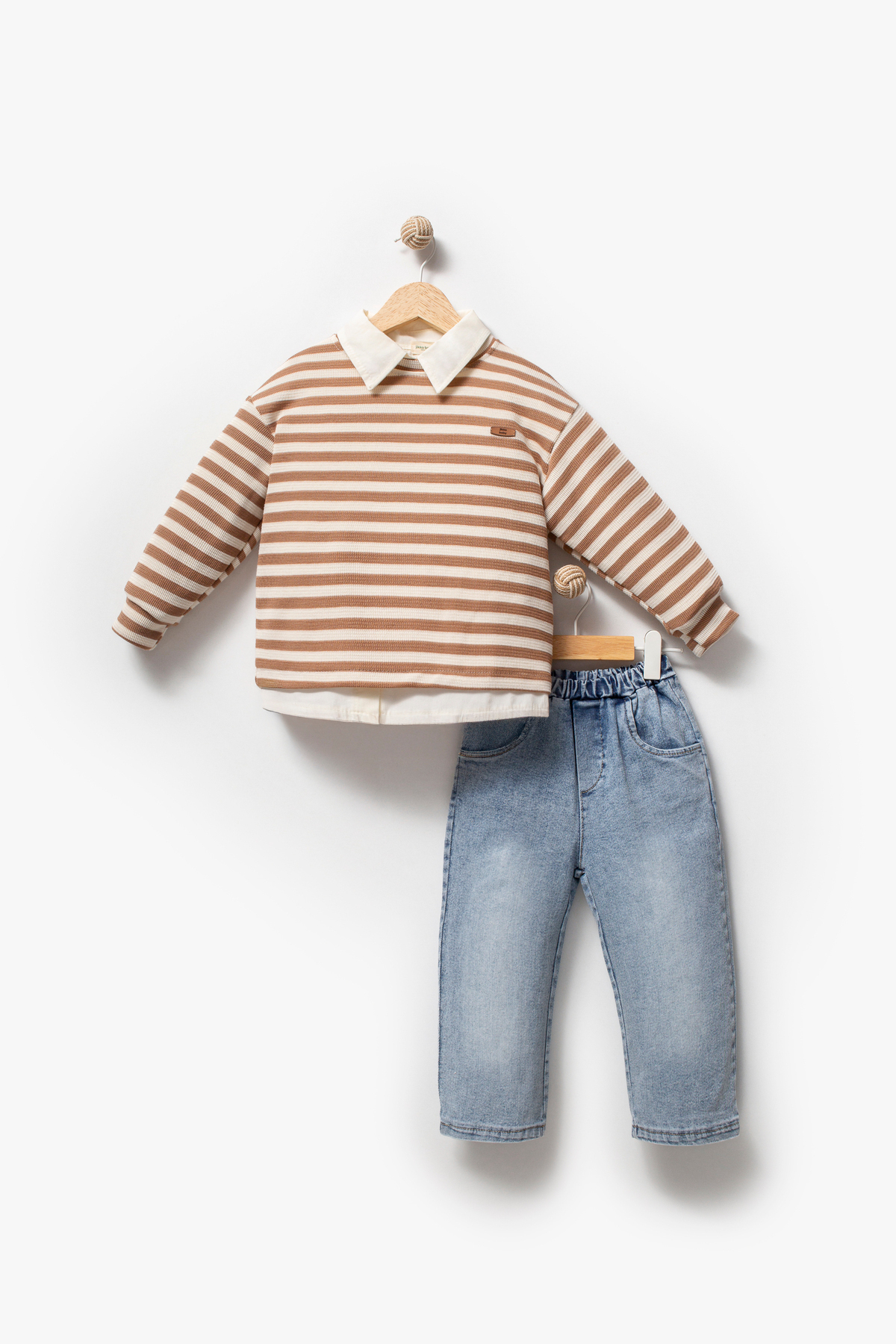 Jikko Baby Gömlek Sweat Pantolon Takımı 9071 fotoğrafı 4 (önizleme)