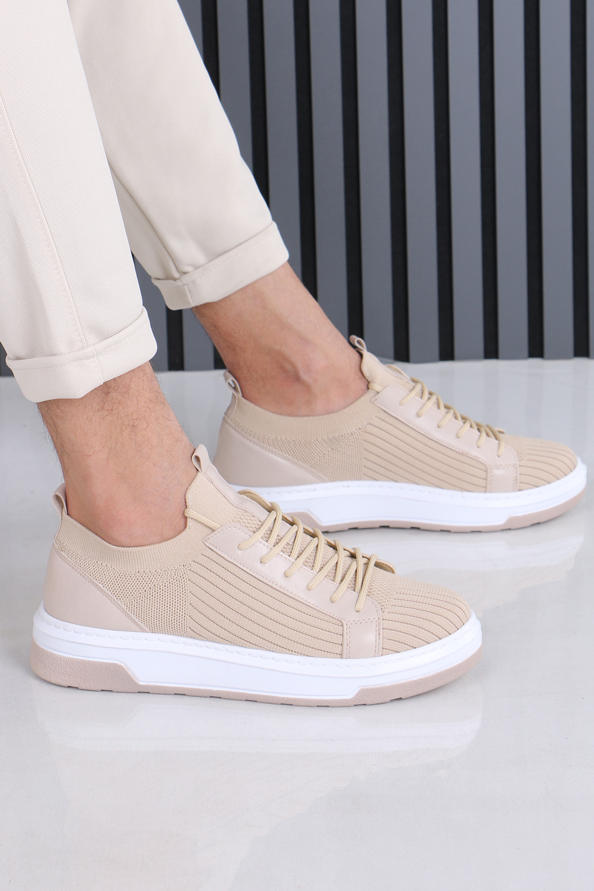 sauron  Erkek Spor Ayakkabı Örme Triko Nefes Alabilen Sneakers Pusped Tabanlı - Görsel 4