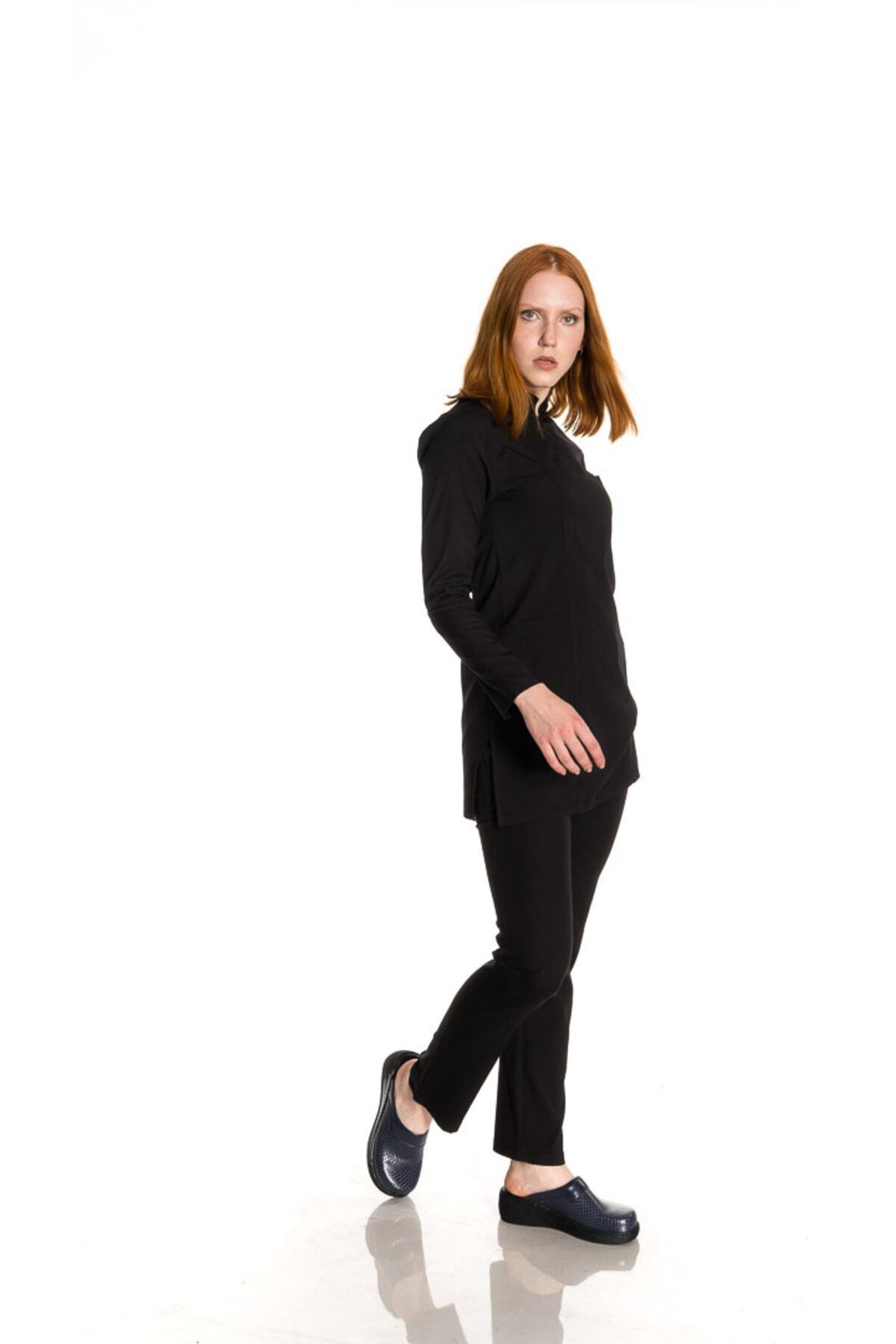 TIPMOD-Lycra Black Tunic Hijab Nurse Jersey 7