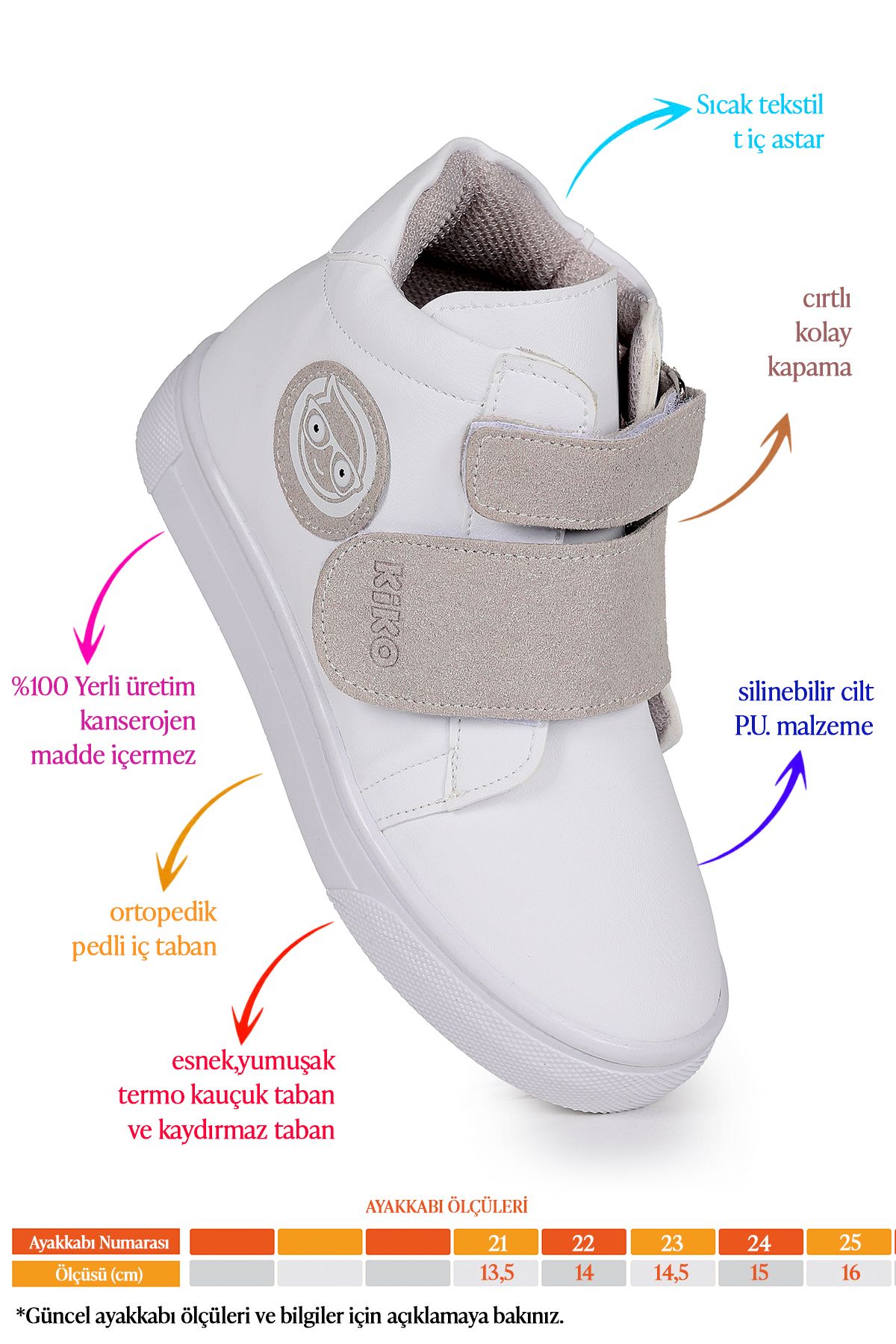 Kiko Kids-Coyote Baby Girl Daily Boots - Velcro Shoes 2