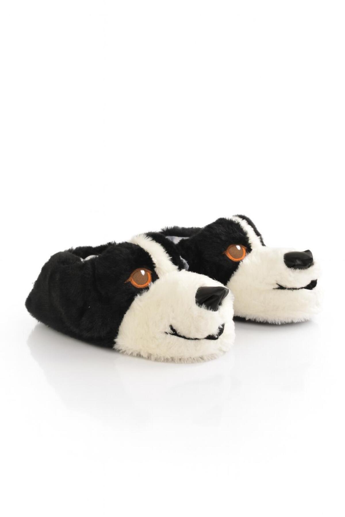 Peta Unisex Yetişkin Köpek Figürlü Peluş Panduf Ev Pandufu Ev Botu