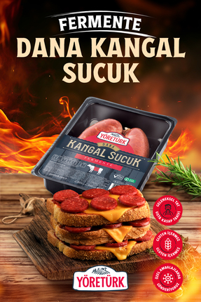 Yöretürk Geleneksel Fermente Dana Kangal Sucuk 300 gr Doğal Baharatlarla Harm...
