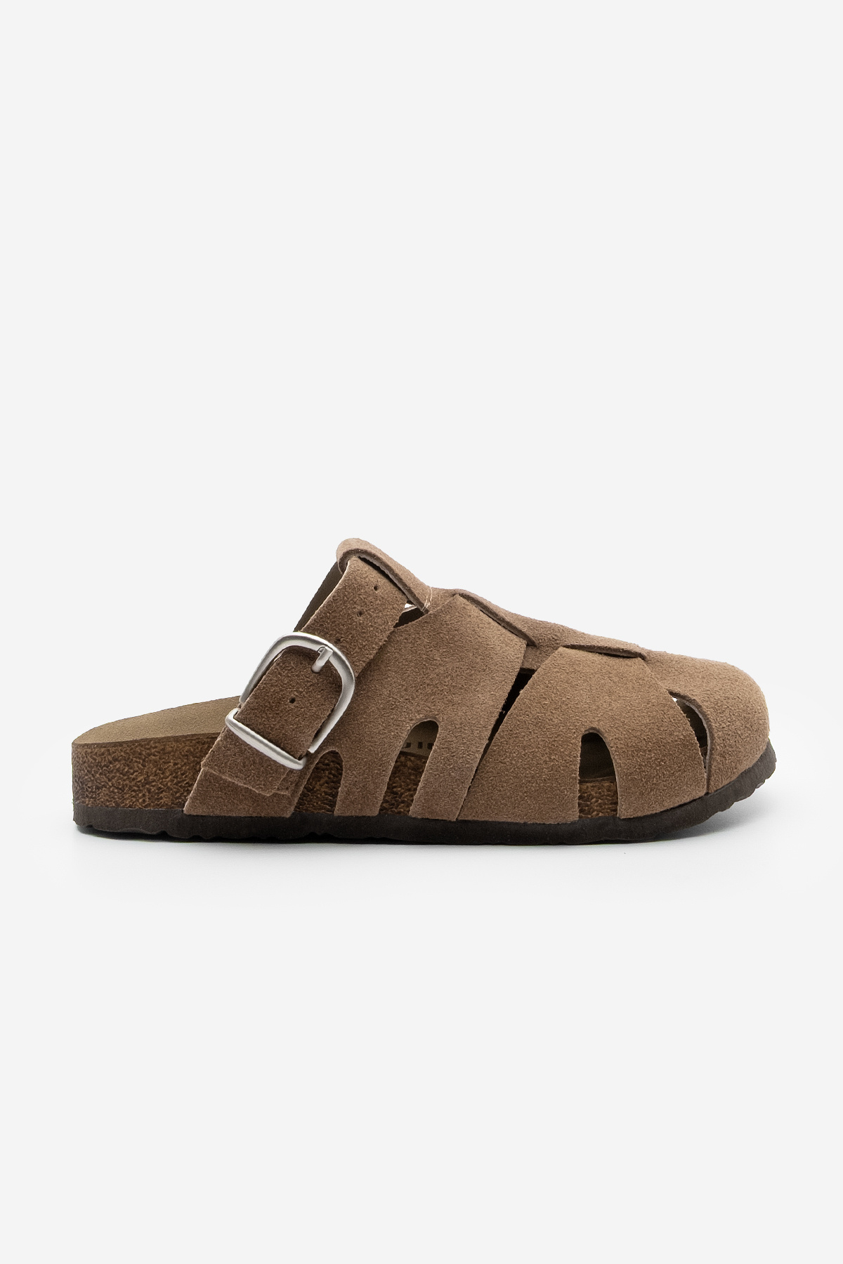 Marjin-Γυναικείες παντόφλες Tan Suede - Γνήσιο δέρμα, Κλειστό Μπροστινό Σχέδιο, Casual Yolis 3