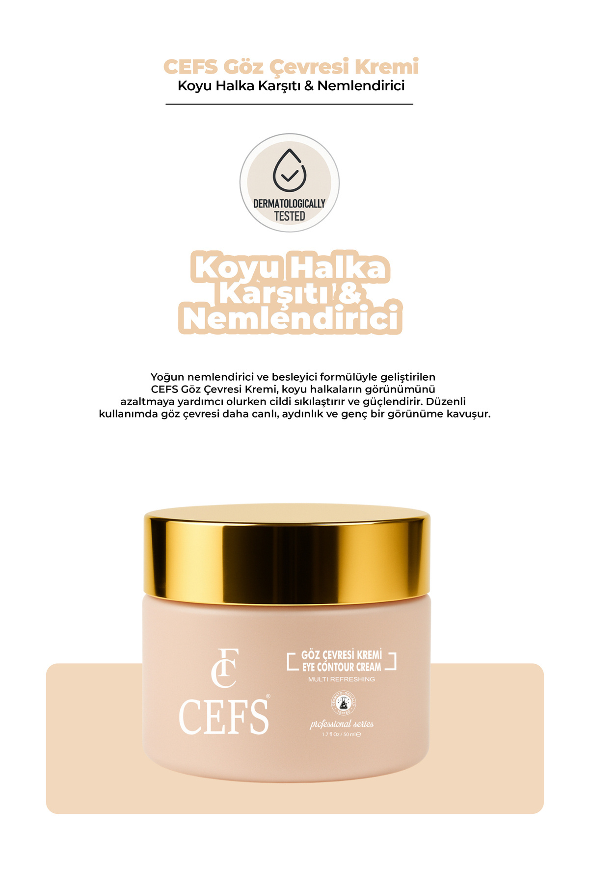 Göz Altı Ve Göz Çevresi Yaşlanma, Morluk Ve Torbalanma Karşıtı Bakım Kremi 50 Ml — A17 — تصویر 3 از 6
