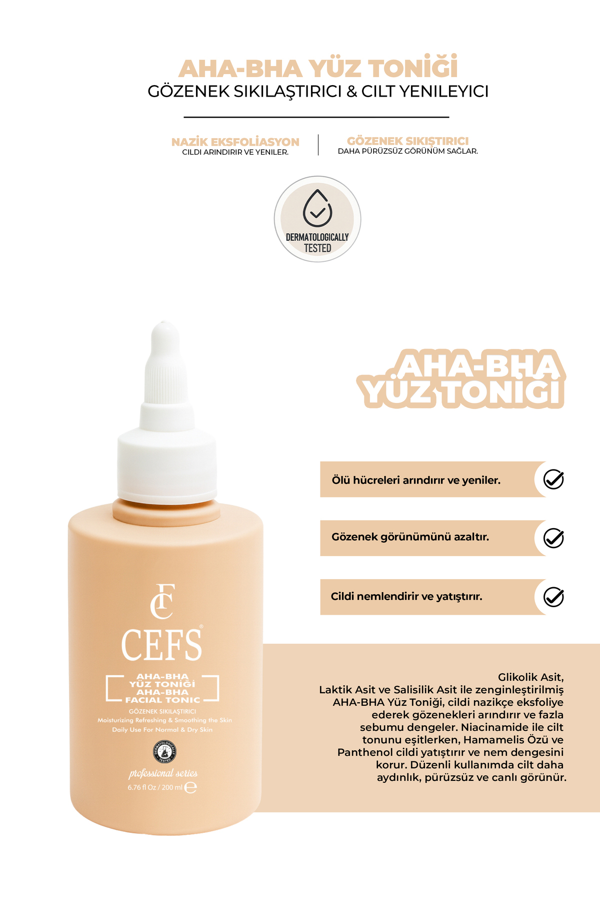 Gözenek Sıkılaştırıcı Leke Karşıtı Tonik Derinlemesine Arındırıcı Aha-Bha Tonik 200 ML — A09 — تصویر 3 از 6
