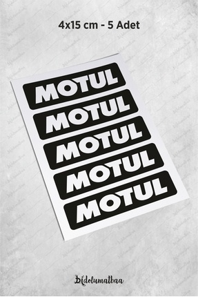 Motul 5 Adet Sticker Seti Siyah (4x15 cm)