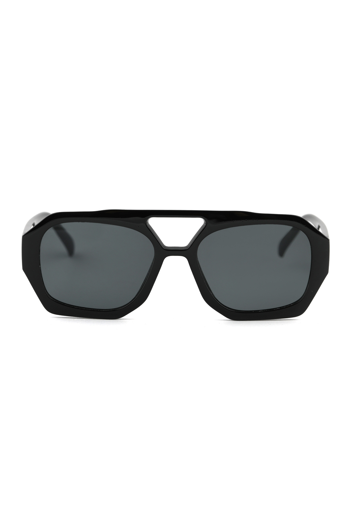 TomyHelf-Rectangular Design Black Frame Black Glass Women's Sunglasses Vehla 5