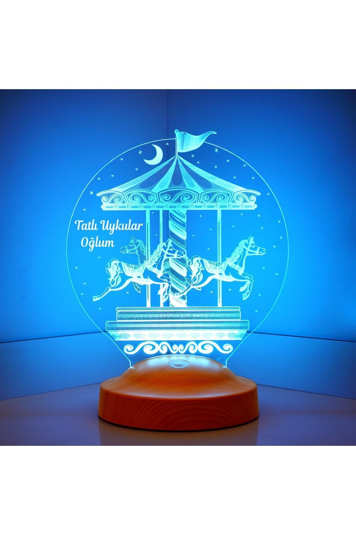 SEVGİLAMBASI Atlı Karınca, Çocuk Gecelambası, Tatlı Uykular Oğlum Hediyesi 3 Boyutlu Led Lamba fotoğrafı 7 (önizleme)