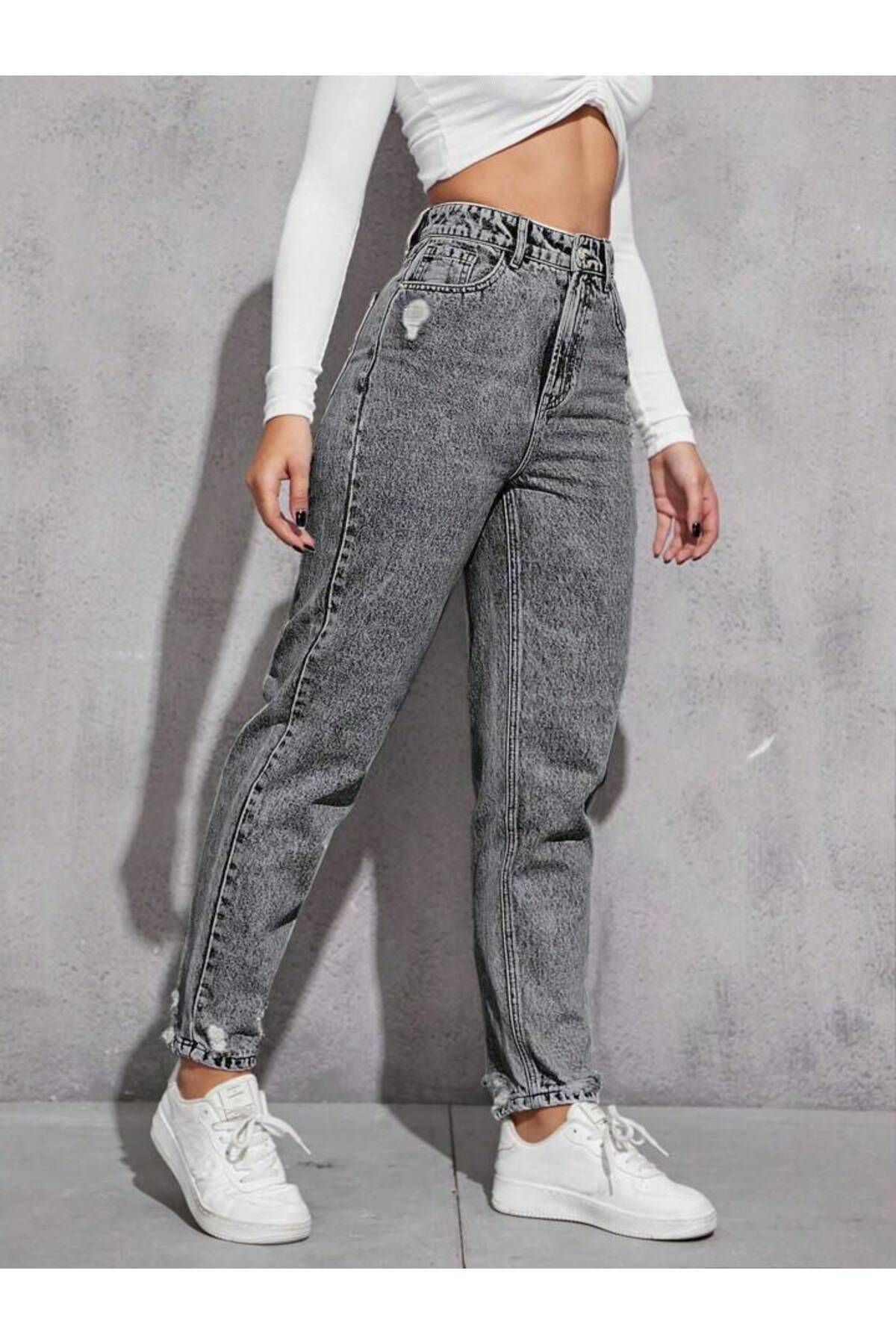 Noxter DÁMSKÉ DŽÍNOVÉ KALHOTY S OBLIČEJEM