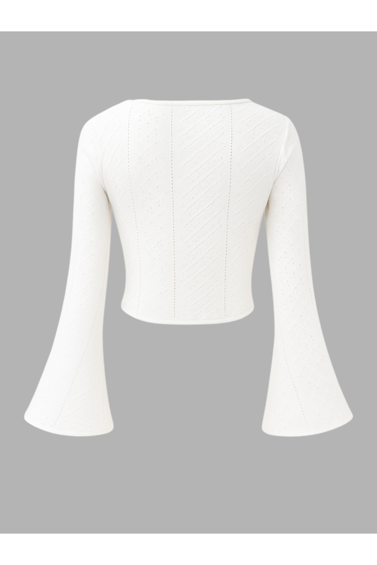 Wild Flower Beyaz Dantel Detaylı Uzun Kollu Mevsimlik Bluz Üst