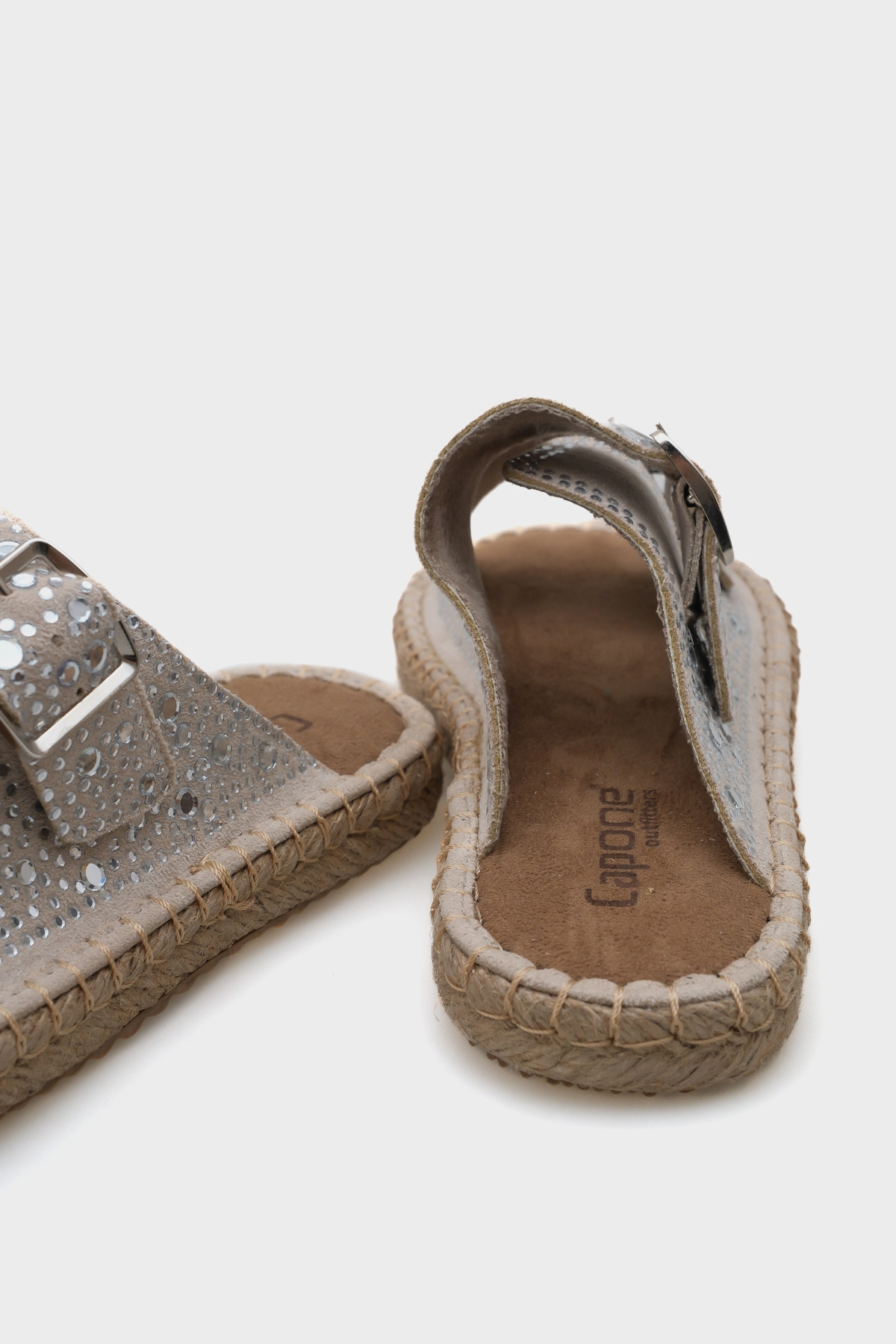 Capone Outfitters-Caitlin Double Striped Stone Women's Espadrille Slippers 5