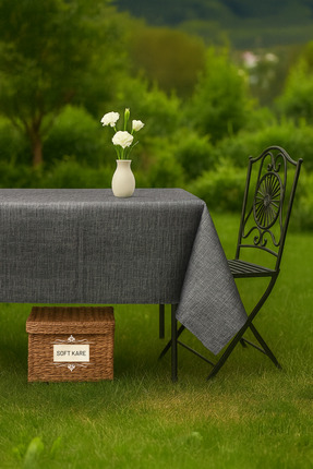 Soft Kare PVC Elyaflı Masa Örtüsü – Silinebilir, Su Geçirmez, Modern Desen, M...