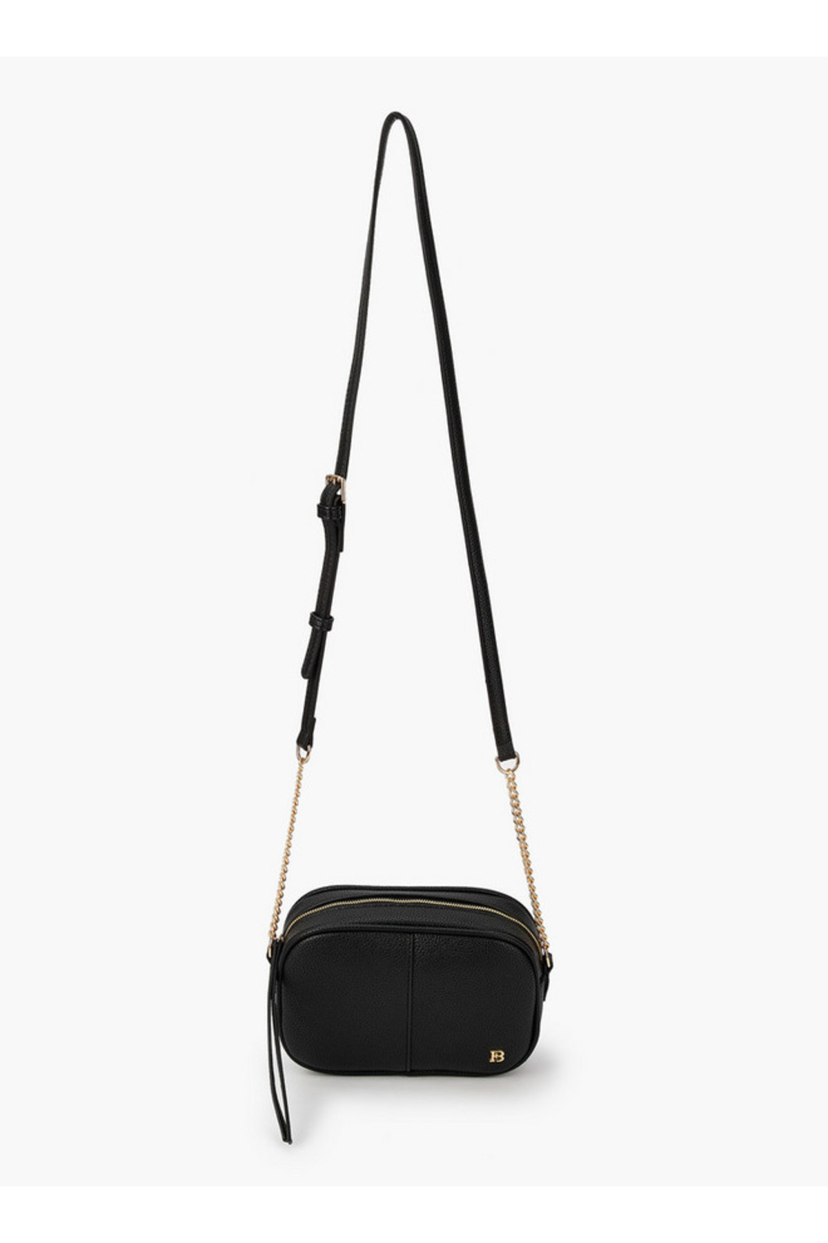 Flora Bella by Shoexpress-Solid Crossbody Bag with Adjustable Strap and Zip Closure 2