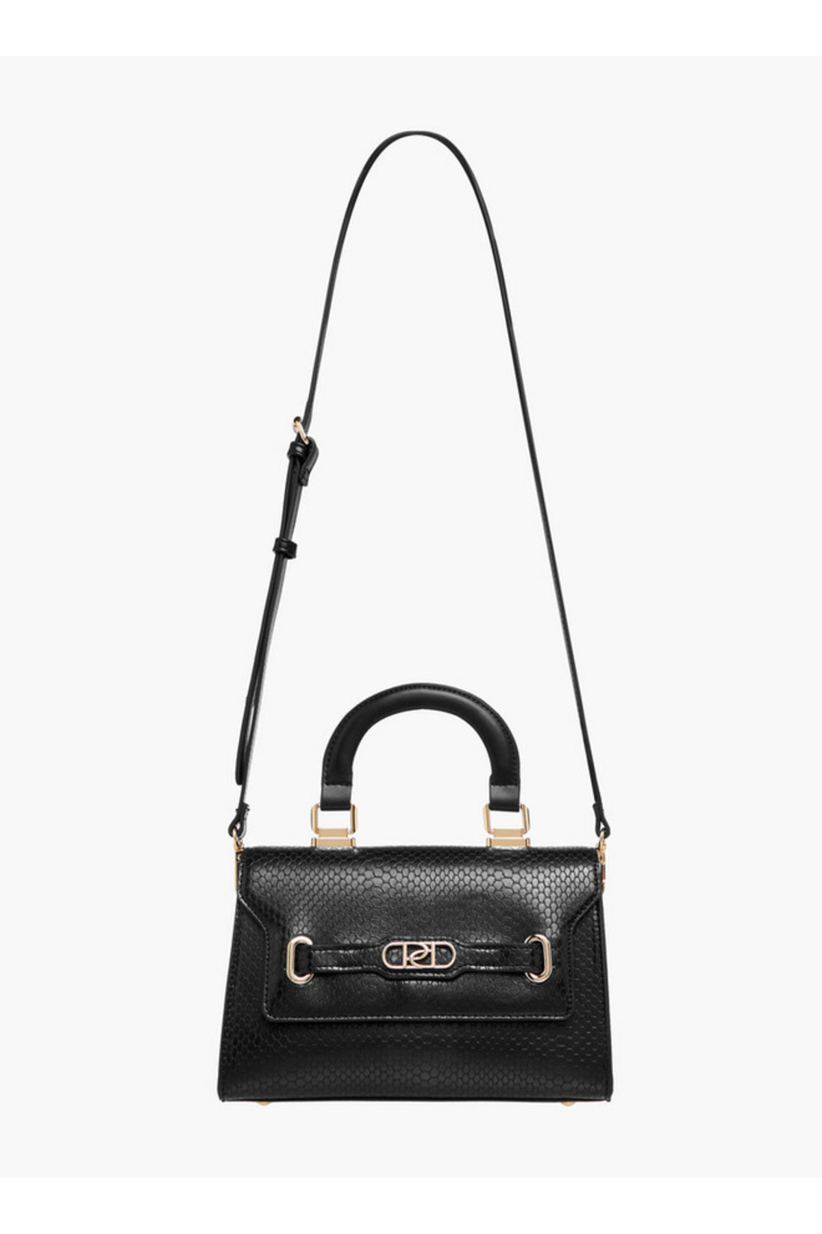 Paprika-Textured Crossbody Bag with Adjustable Strap and Flap Closure 3