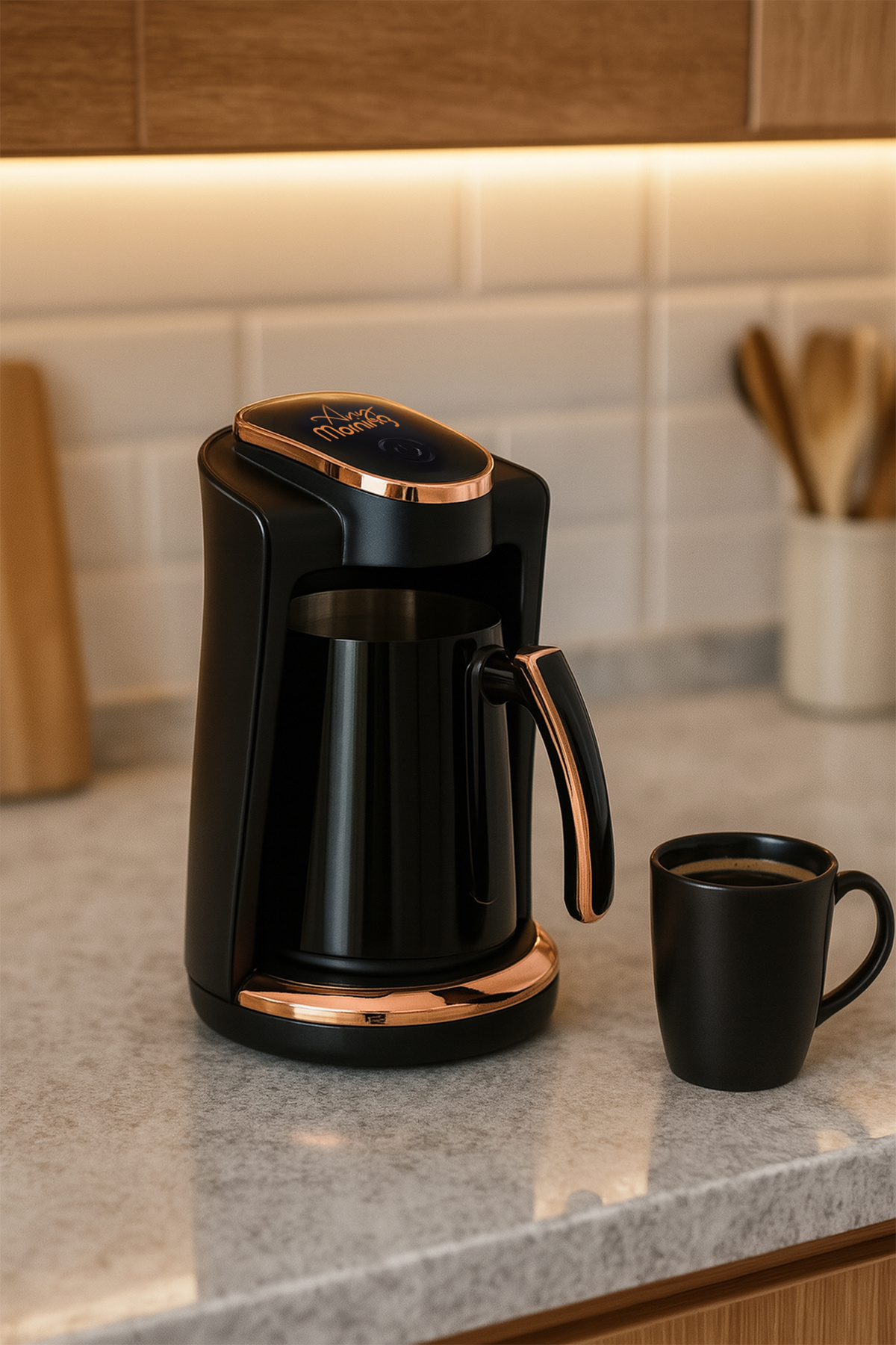 Any Morning-Lı23201s Türkische Kaffeemaschine mit Stahl-Kaffeekanne 2
