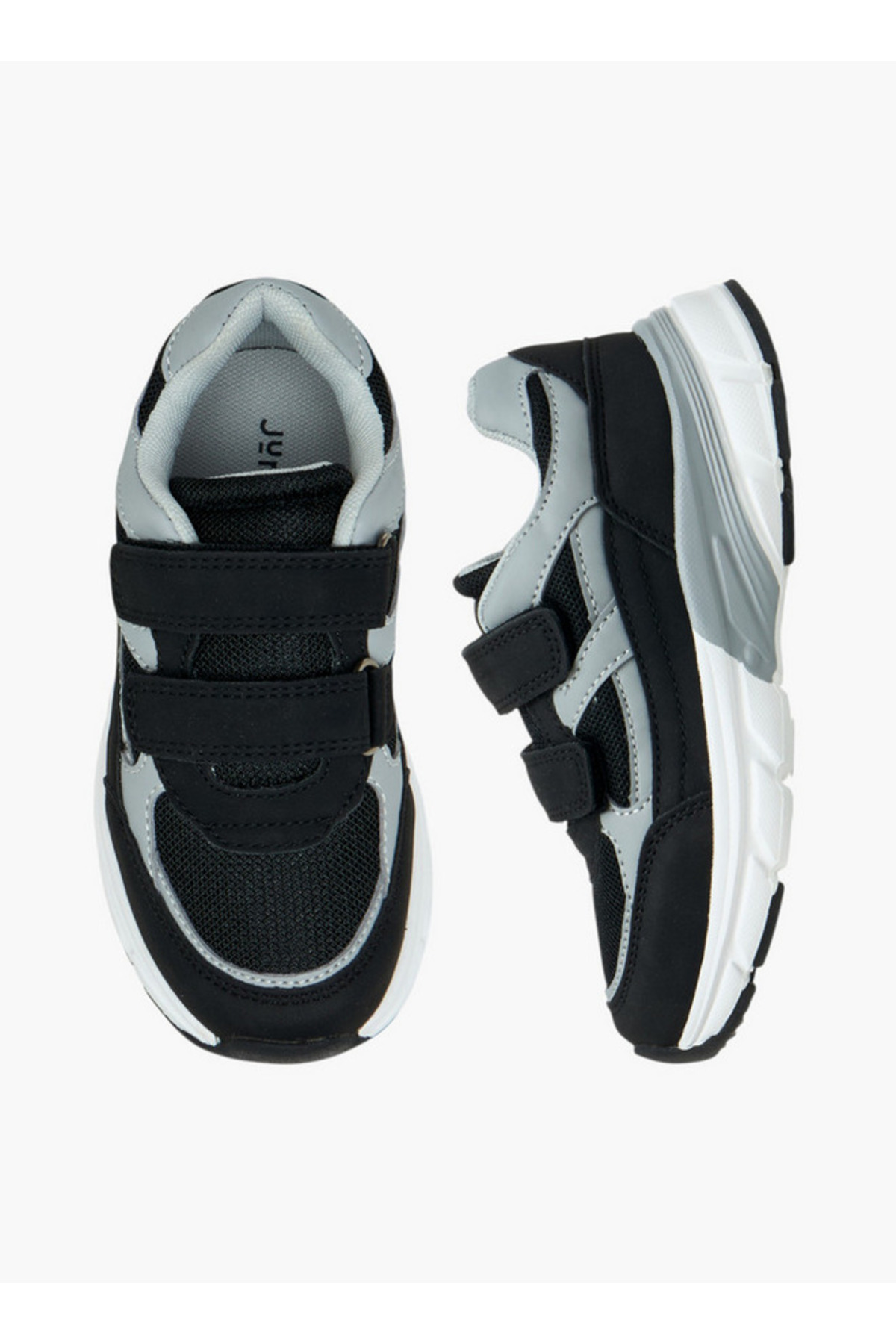 Juniors-Colourblock Sneakers with Hook and Loop Closure 1
