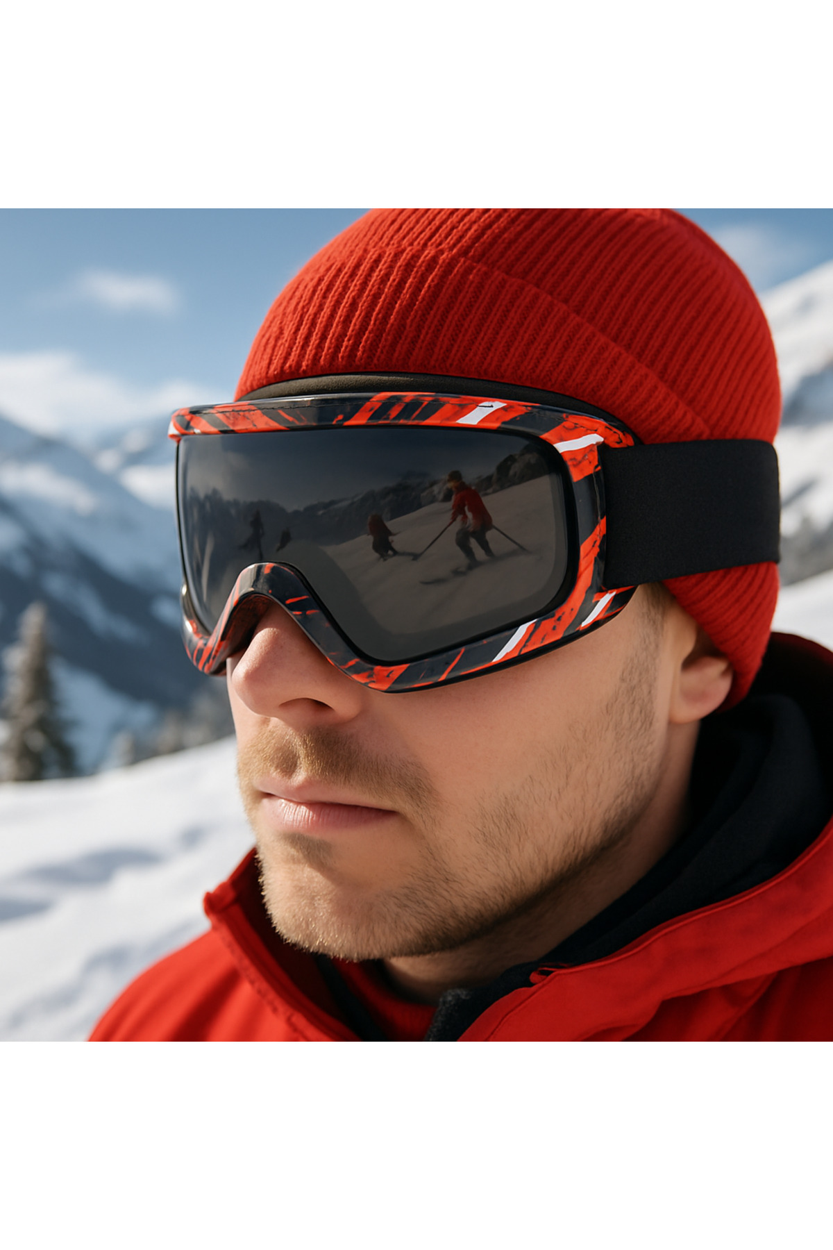 Angel Eyes Kayak Gözlüğü Antifog Ventilli Uv Korumalı Güneş Kar Gözlük Siyah Cam Snowboard Glasses Sporu