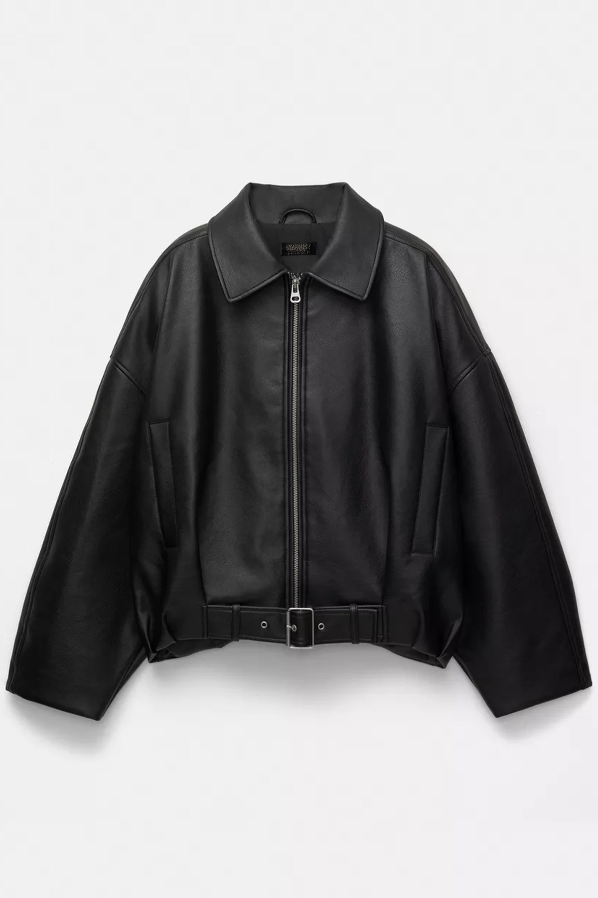 MANMARK  Kadın Oversize Tokalı Kemerli Deri Ceket –Rahat Kalıp,Günlük Dış Giyim| Yeni Sezon Trend Kadın Ceket - Görsel 3