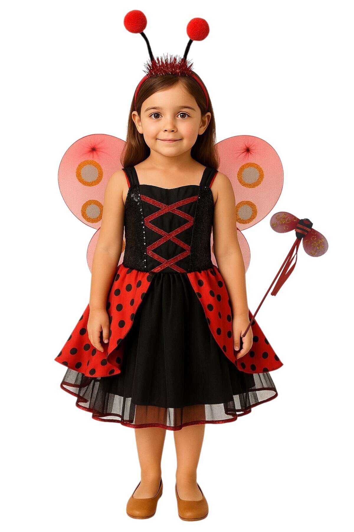 Gala Kostüm Kız Çocuk Uğur Böceği Kostümü, Renkli ve Eğlenceli Giyim Seçeneği