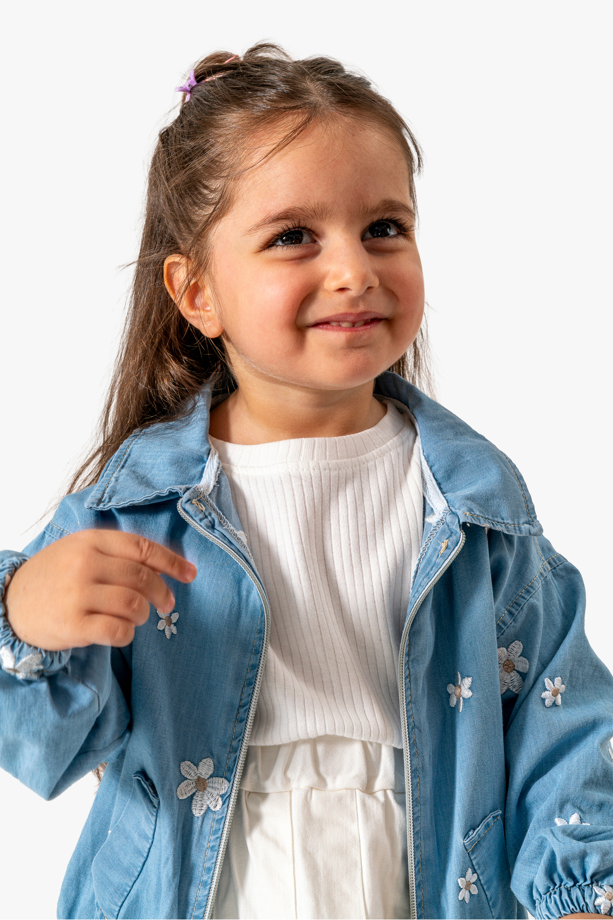 Jikko Baby Çiçek Nakışlı Ceketli Pile Etekli 3'lü Kız Çocuk Takımı 9077 fotoğrafı 3 (önizleme)