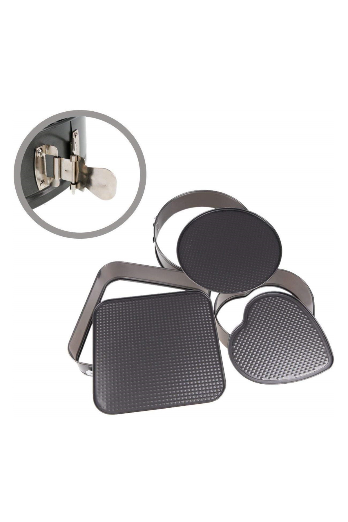 barste-Set of 3 baking tins, removable base, non-stick, easy to clean 7