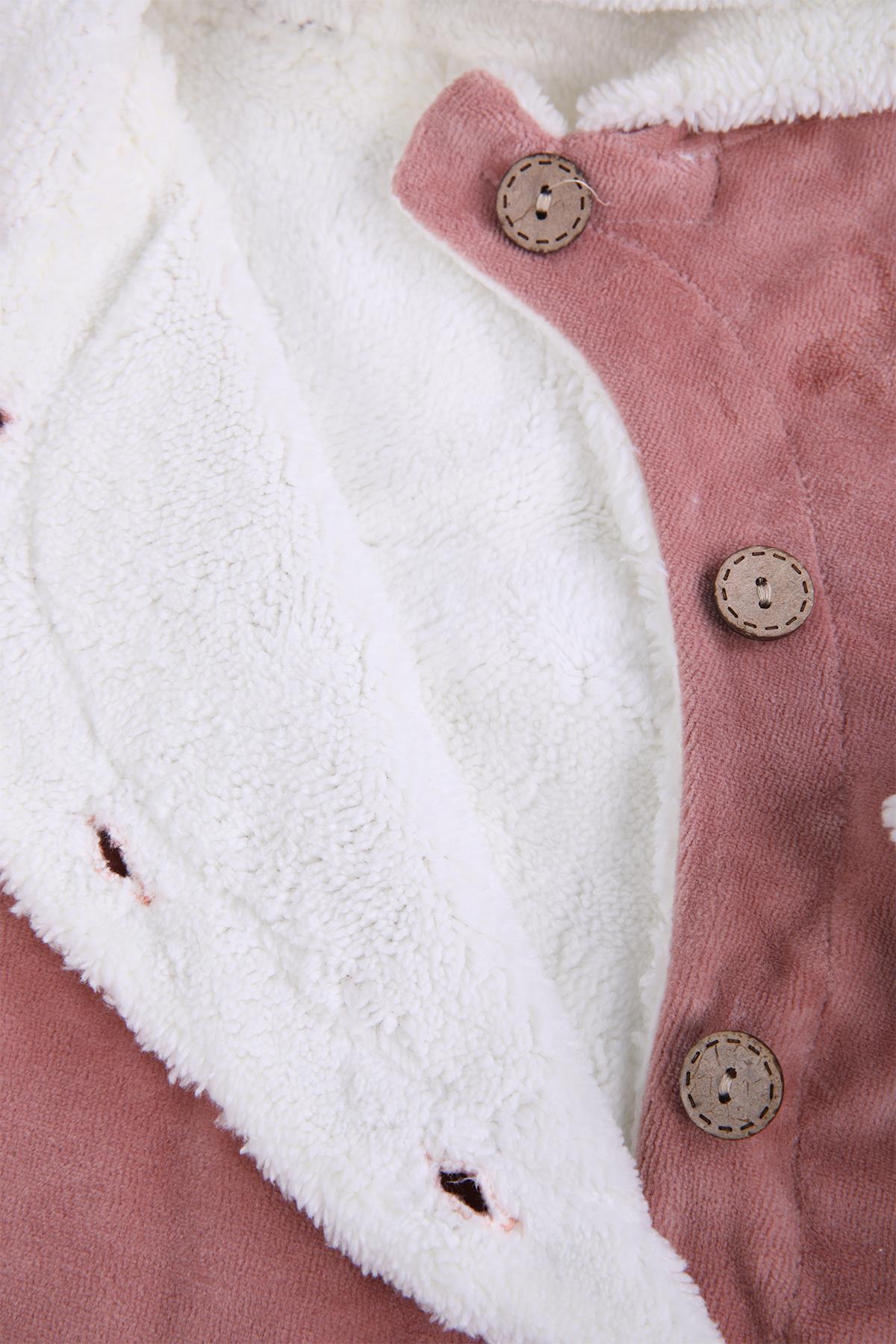 Babyhola Kadife Velsoft Astarlı Kışlık Unisex Bebek Çocuk Tulum 3200 fotoğrafı 7 (önizleme)