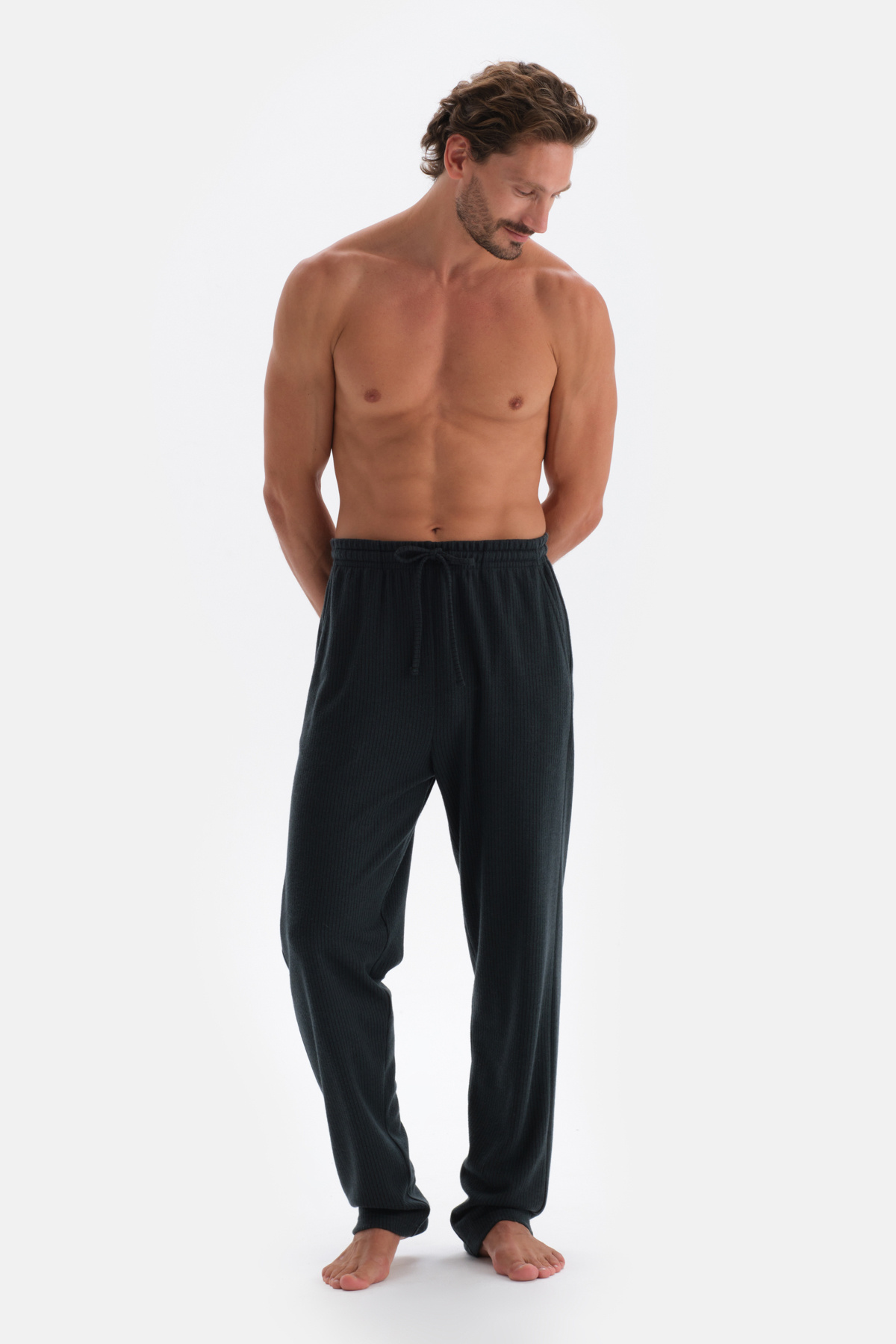 Dagi-Green Line Jacquard Knitted Single Bottom 4