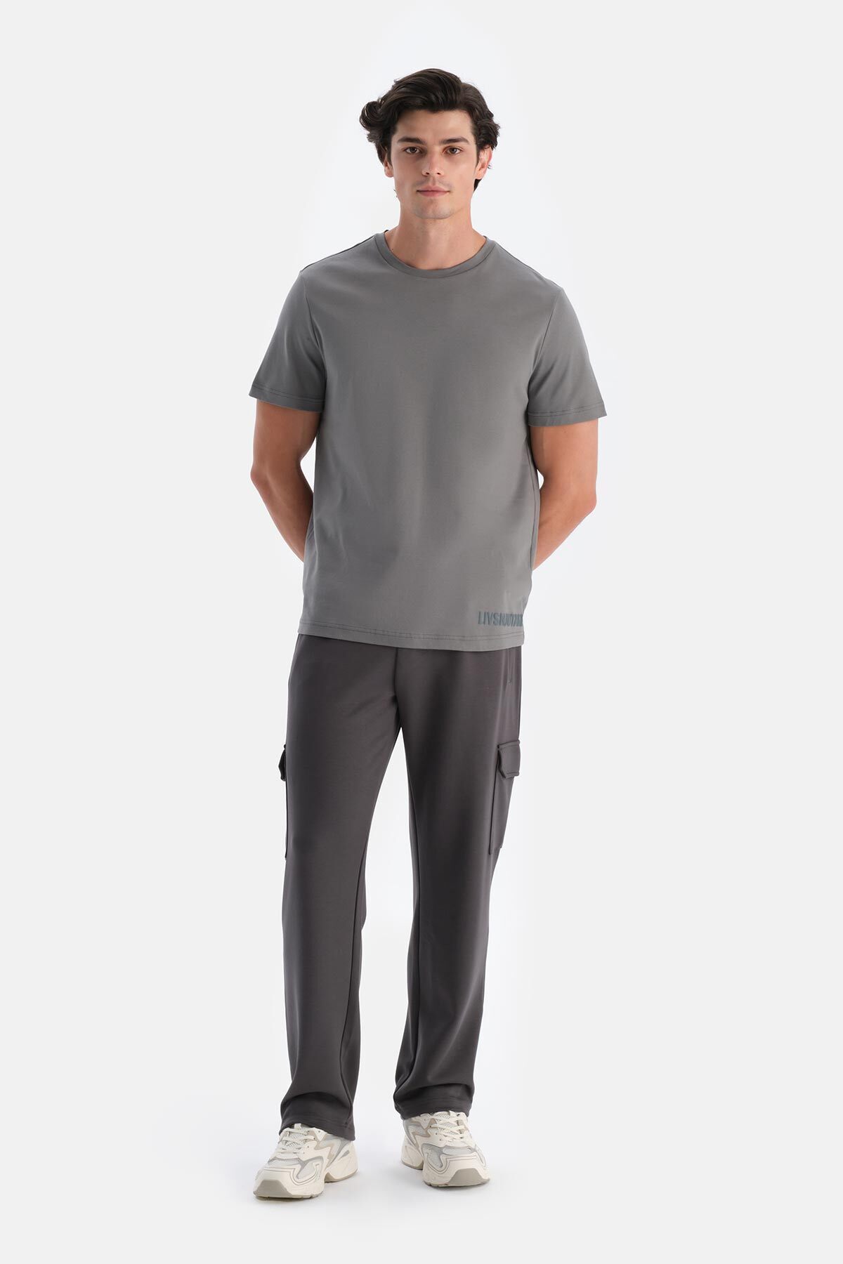 Dagi Antrasıt Erkek Yan Cepli Modal Eşofman Altı