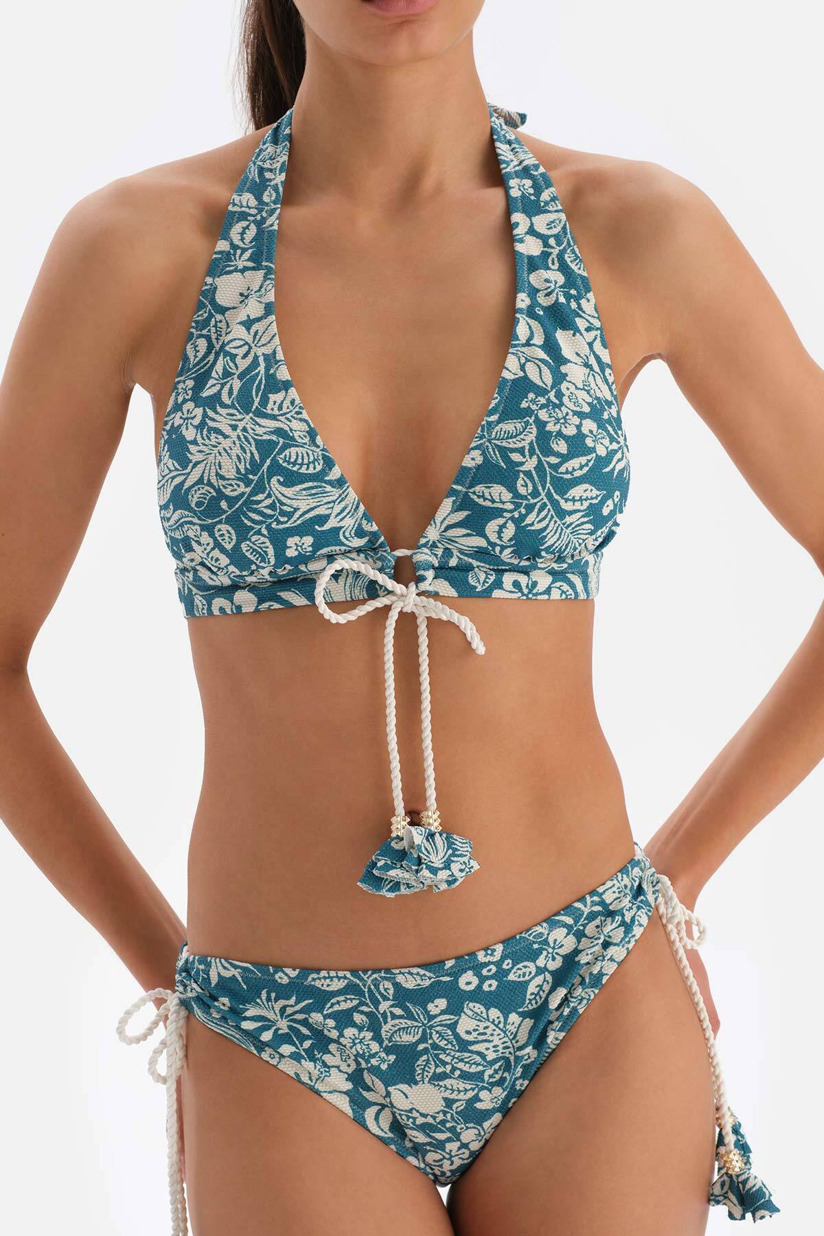 Dagi-Green - Ecru Triangle Wide Bikini Top 6