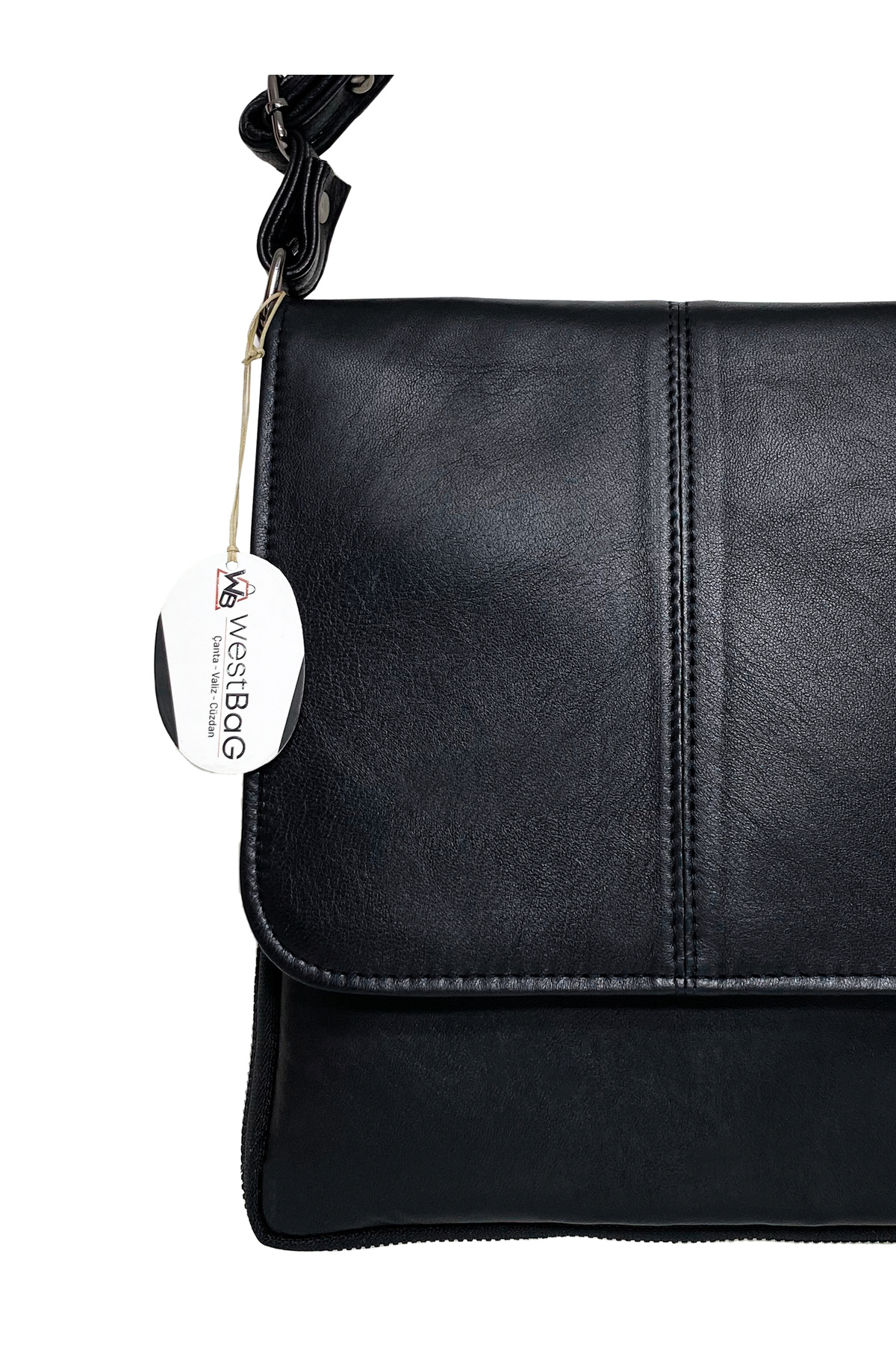westbag  Hakiki Deri Postacı Çantası Premium Deri Çapraz Askılı Yandan Asmalı Omuz Çanta - Görsel 4