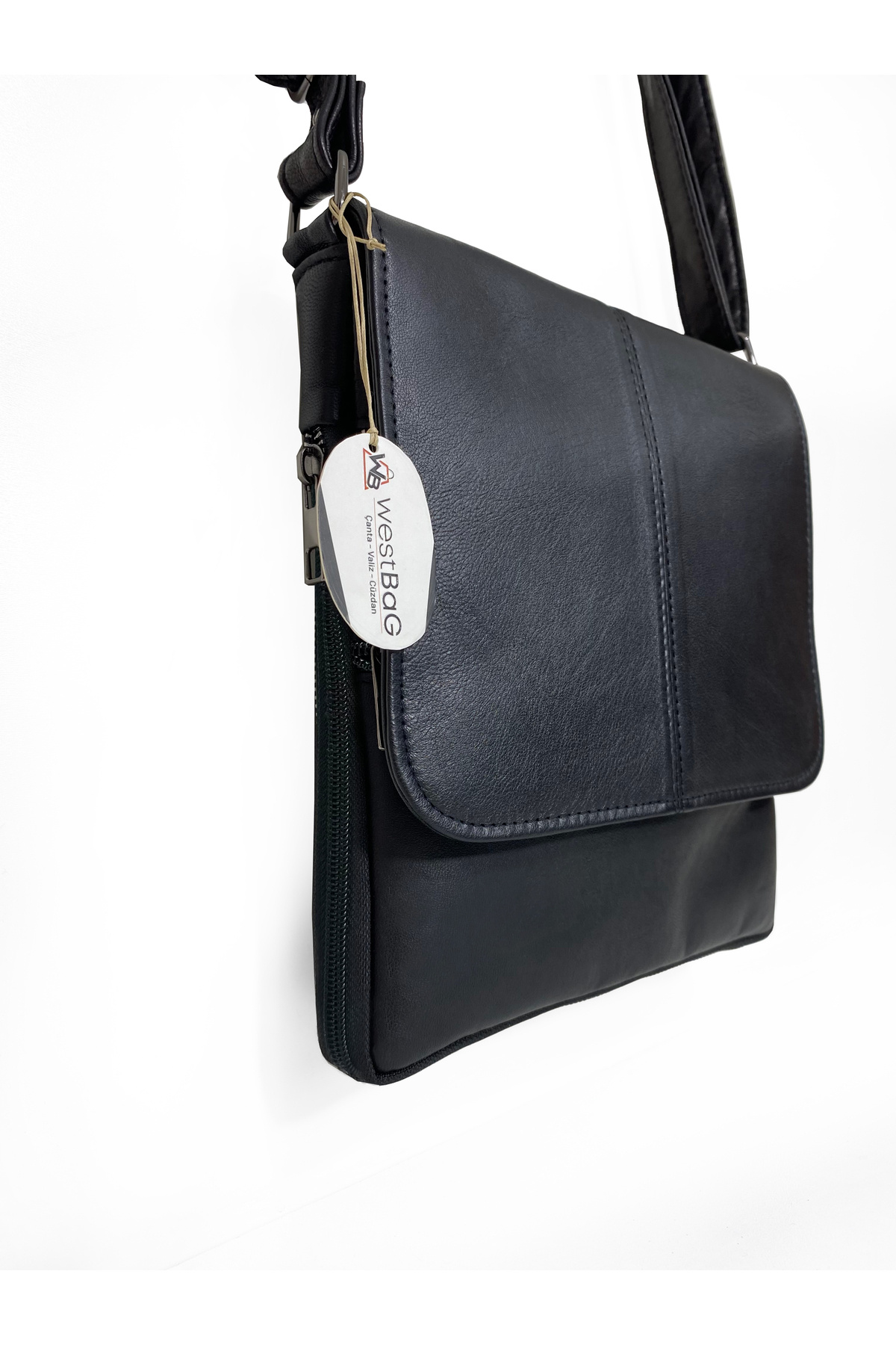 westbag  Hakiki Deri Postacı Çantası Premium Deri Çapraz Askılı Yandan Asmalı Omuz Çanta - Görsel 6