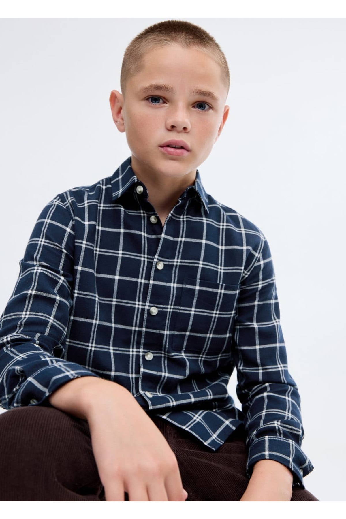 پیراهن چهارخانه نخی  پیراهن چهارخانه نخی