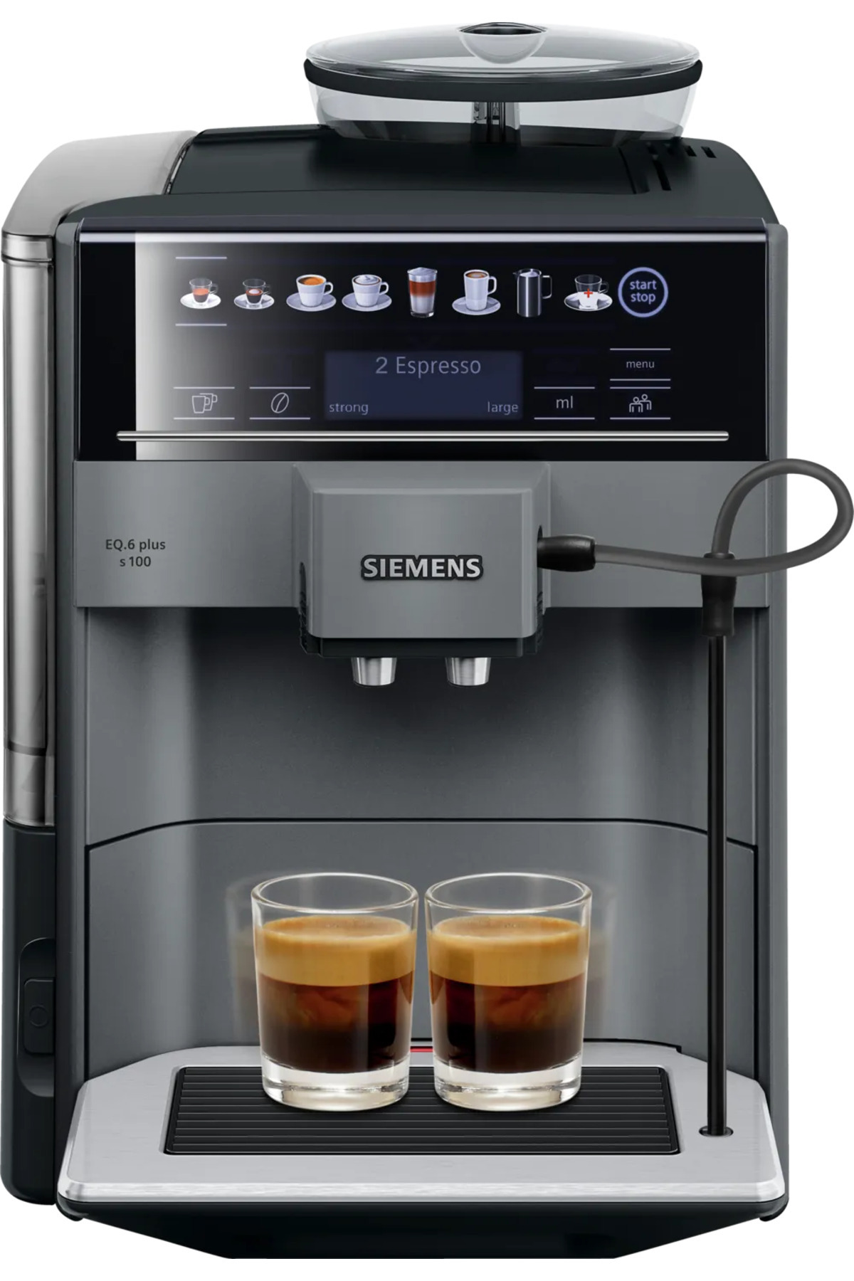 Siemens-Te651209Rw Fully Automatic Coffee Machine Eq6 Plus S100 Diamond Titanium Metallic 1