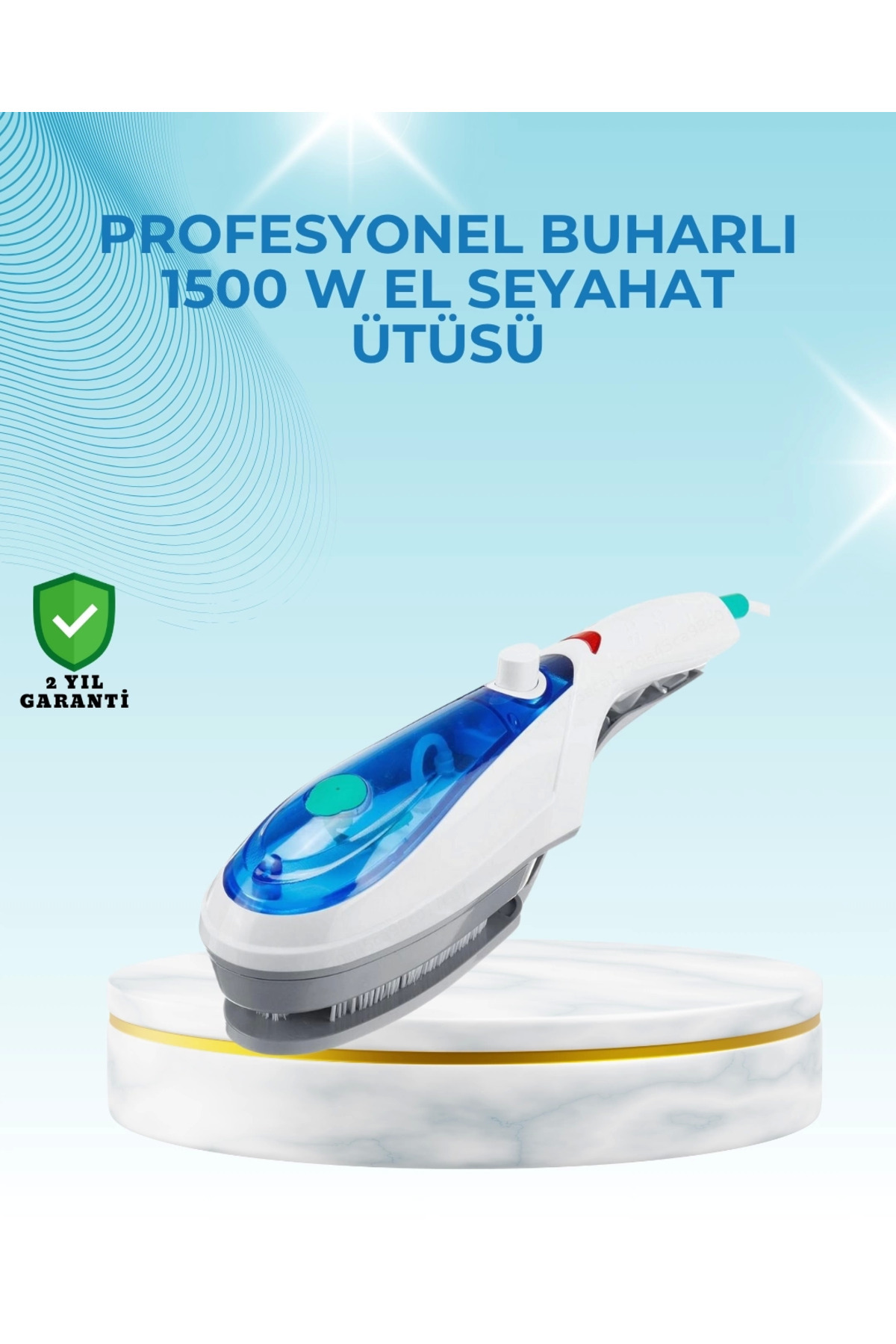 Ronanna 1500W Güçlü Buharlı Ütü | Yanık Riski Olmadan Hızlı Ütüleme