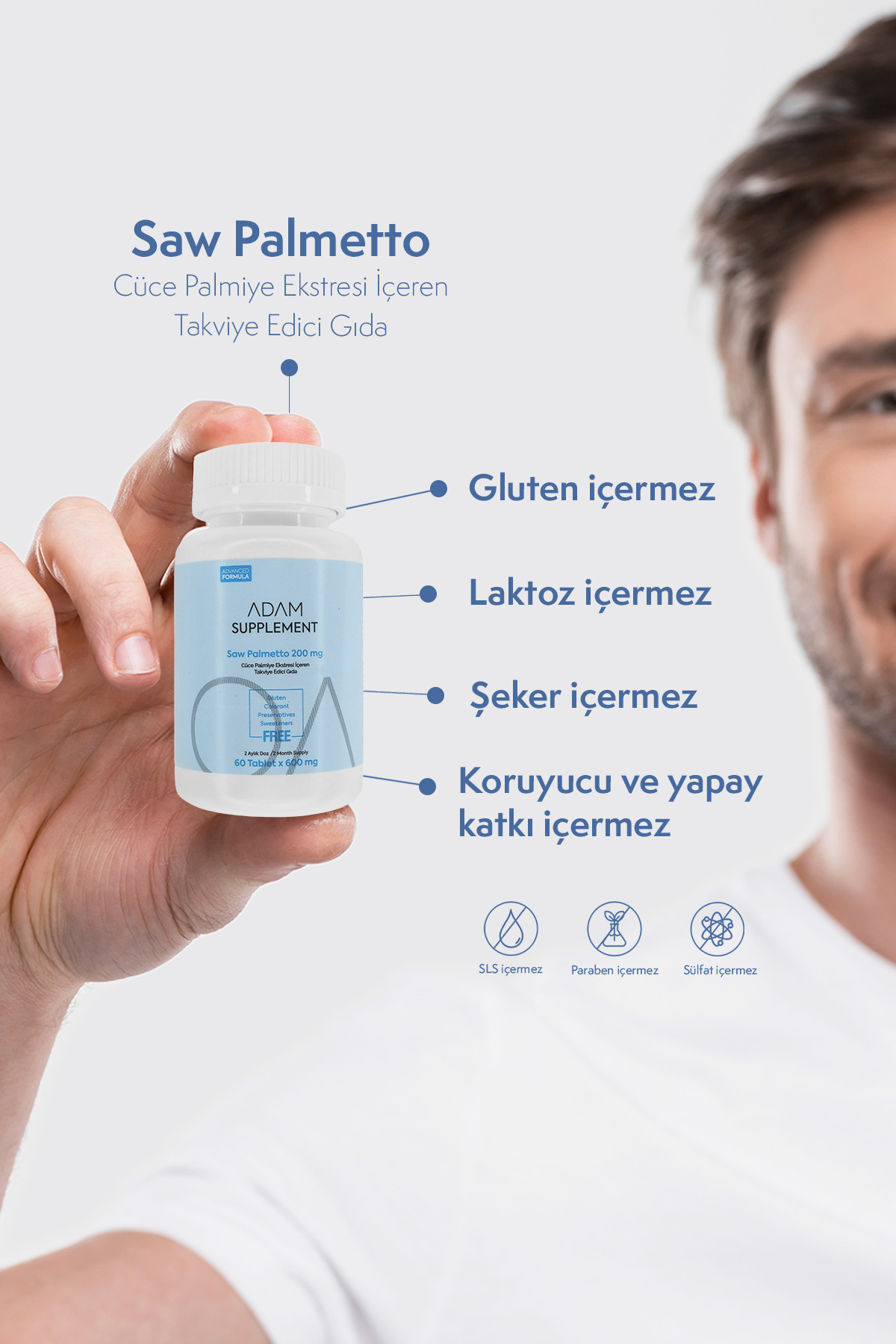 Saw Palmetto Saç Dökülmesine Karşı Vitamin ve Saç Oluşumunu Destekleyen Hyaluronik Asitli Sprey — 13579023 — تصویر 6 از 6