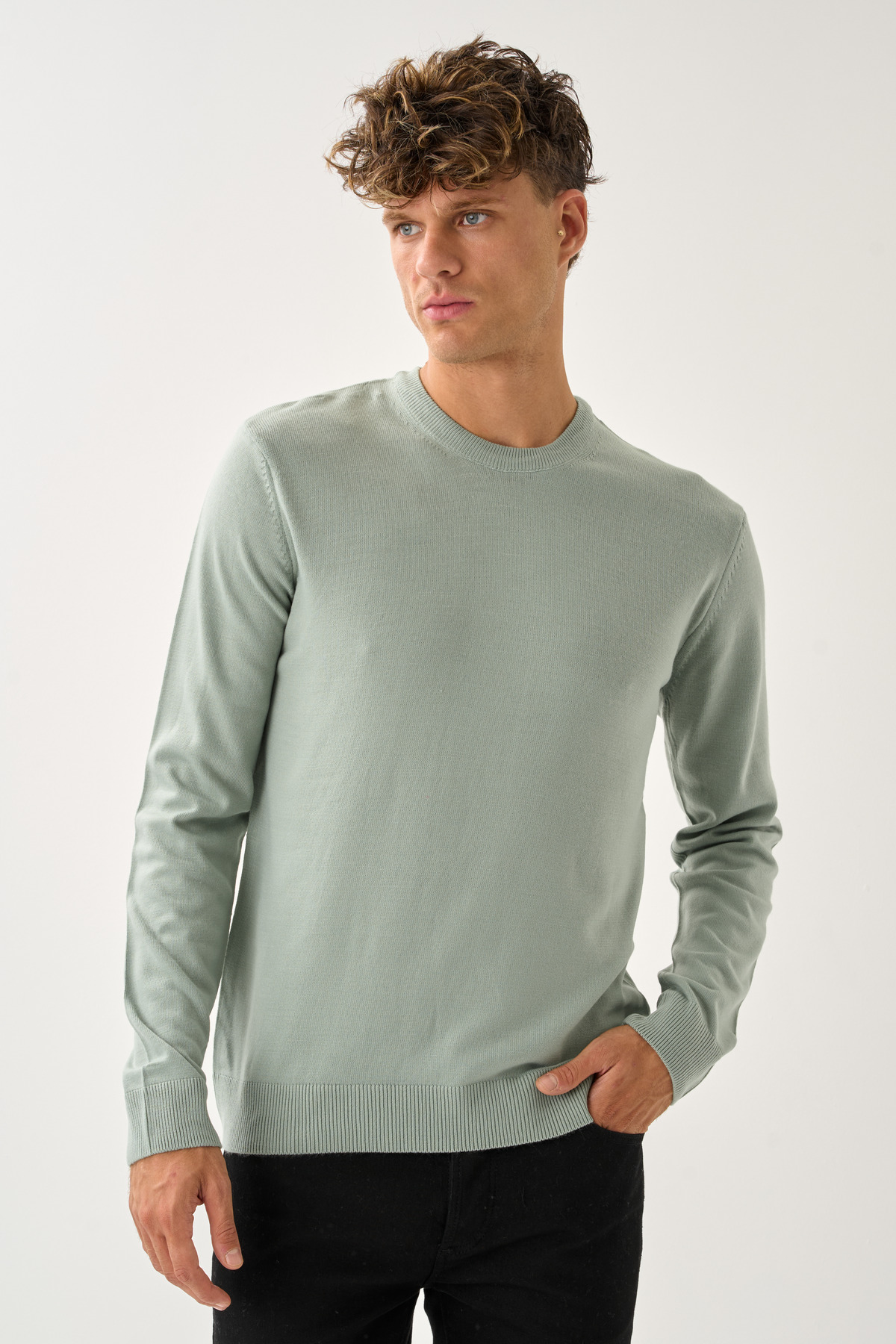 Redline  Valmont Standart Fit Bisiklet Yaka Triko Kazak